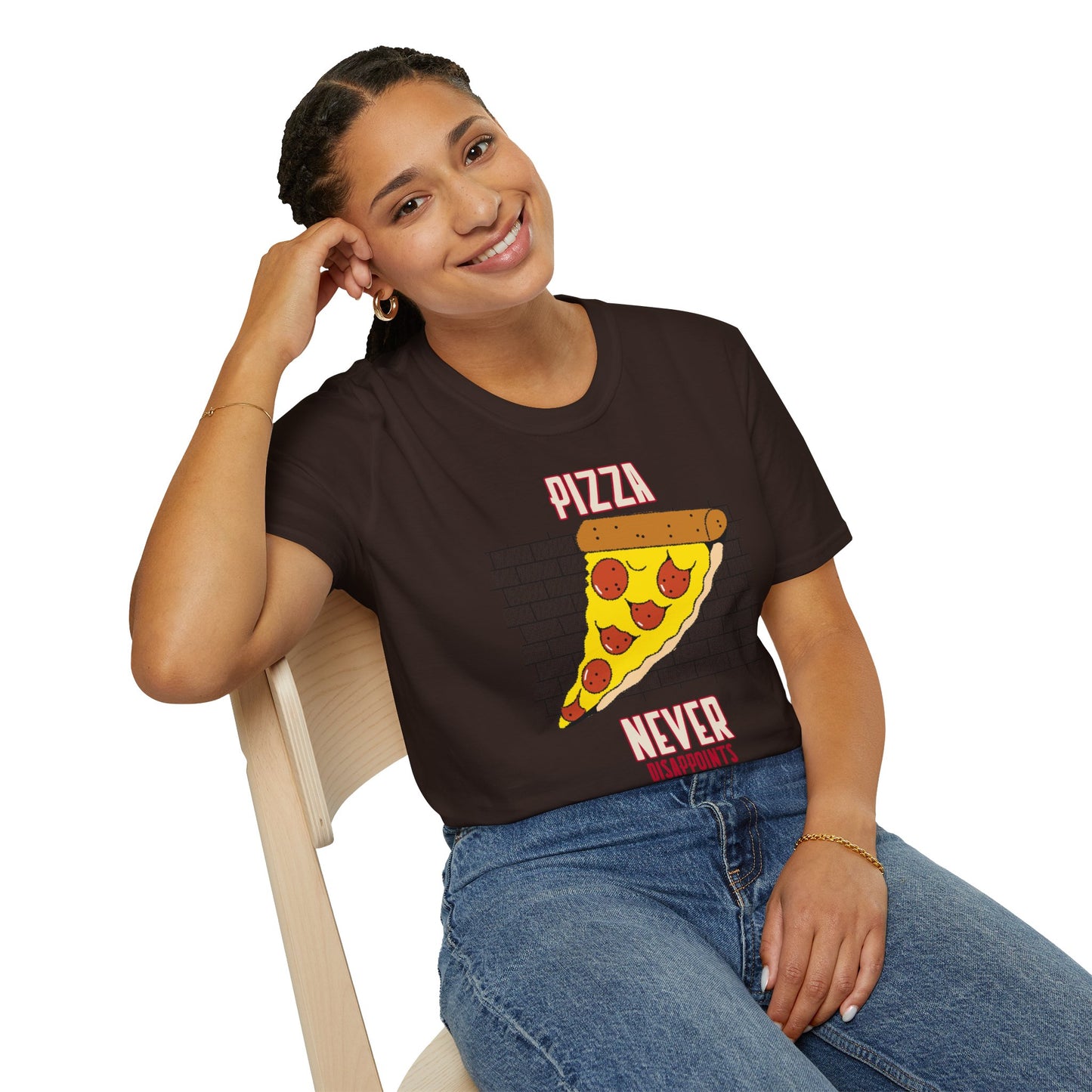 T-shirt "Pizza Never Disappoints" - Women