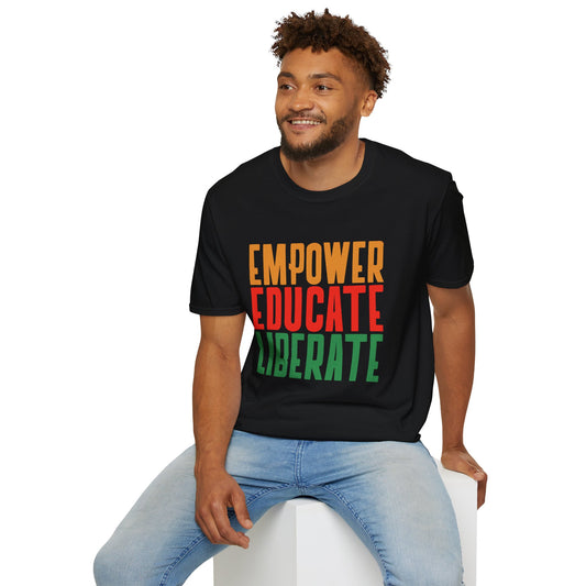 'Empower, Educate, Liberate' T-Shirt: Celebrating Diversity at Romero's | Men