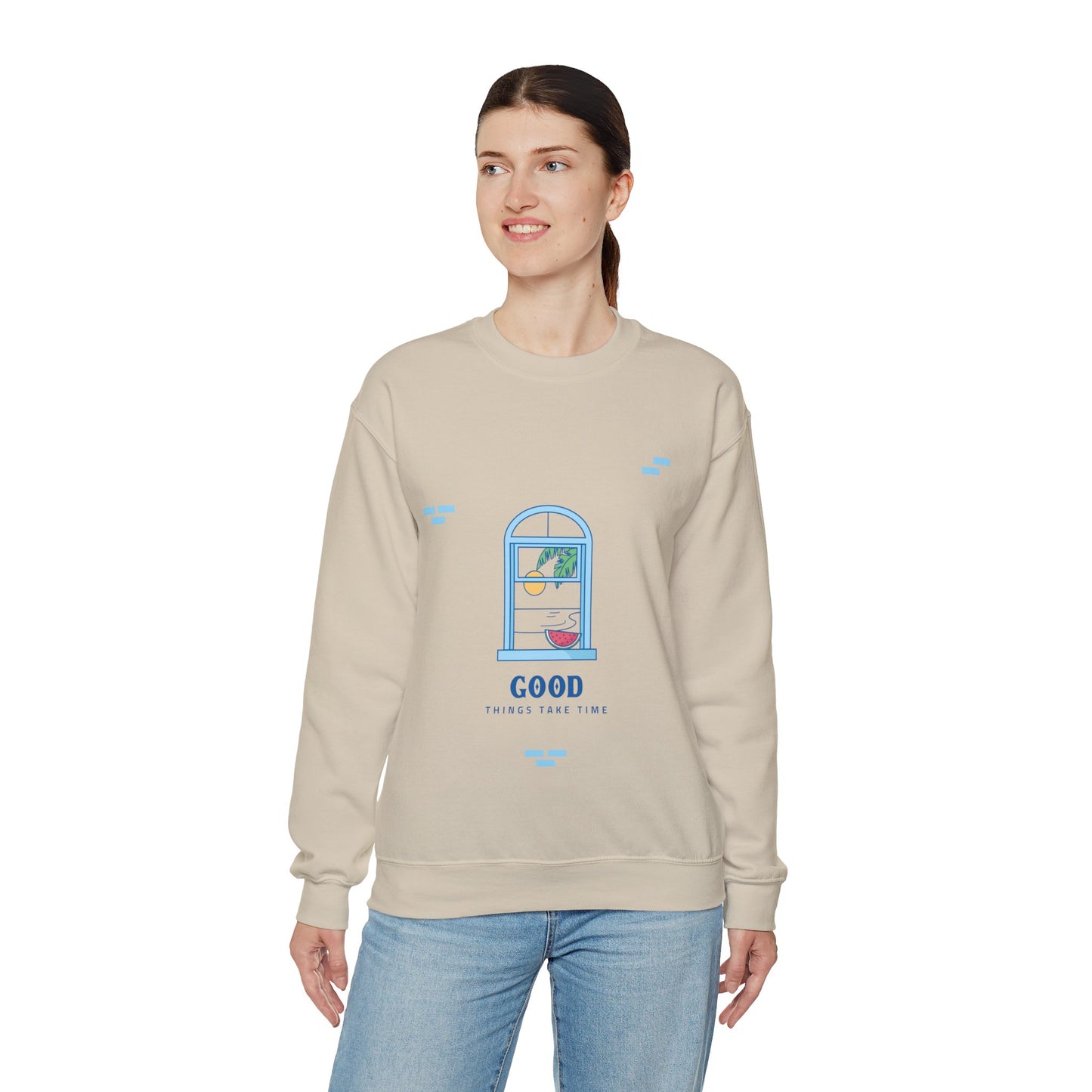 Sweatshirt "Good Things Take Time" - Mulher