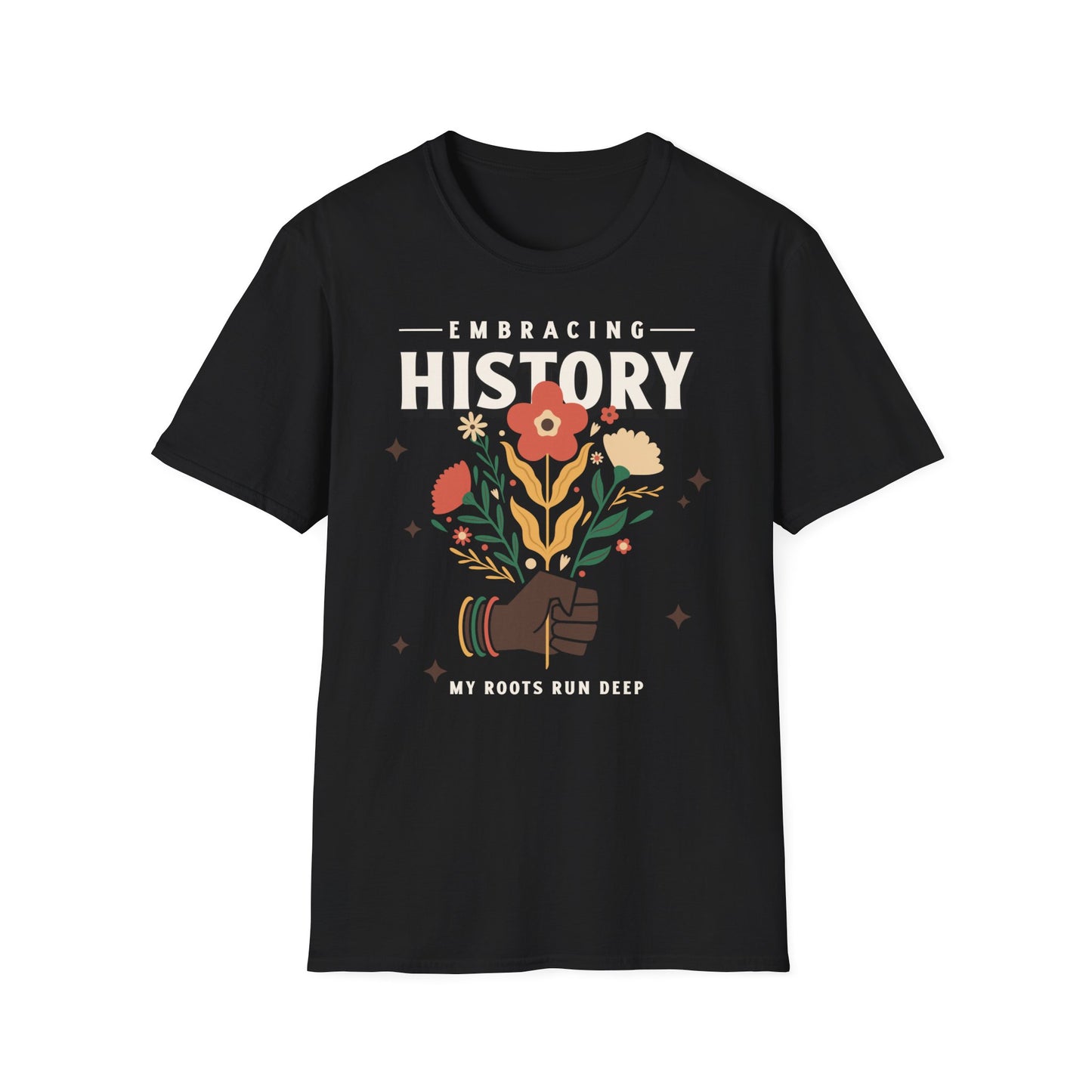 T-shirt "Meu Roos funciona profundamente, abraçando a história" | Mulheres | Romero's - Abraçando a Diversidade