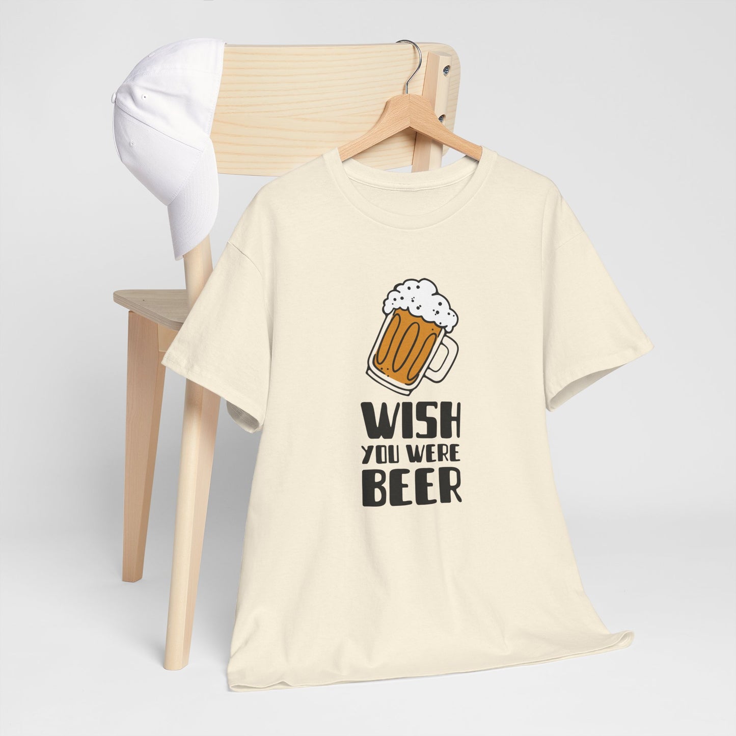 Camiseta masculina "Wish You Were Beer" - Conforto casual com um toque especial da Romero's