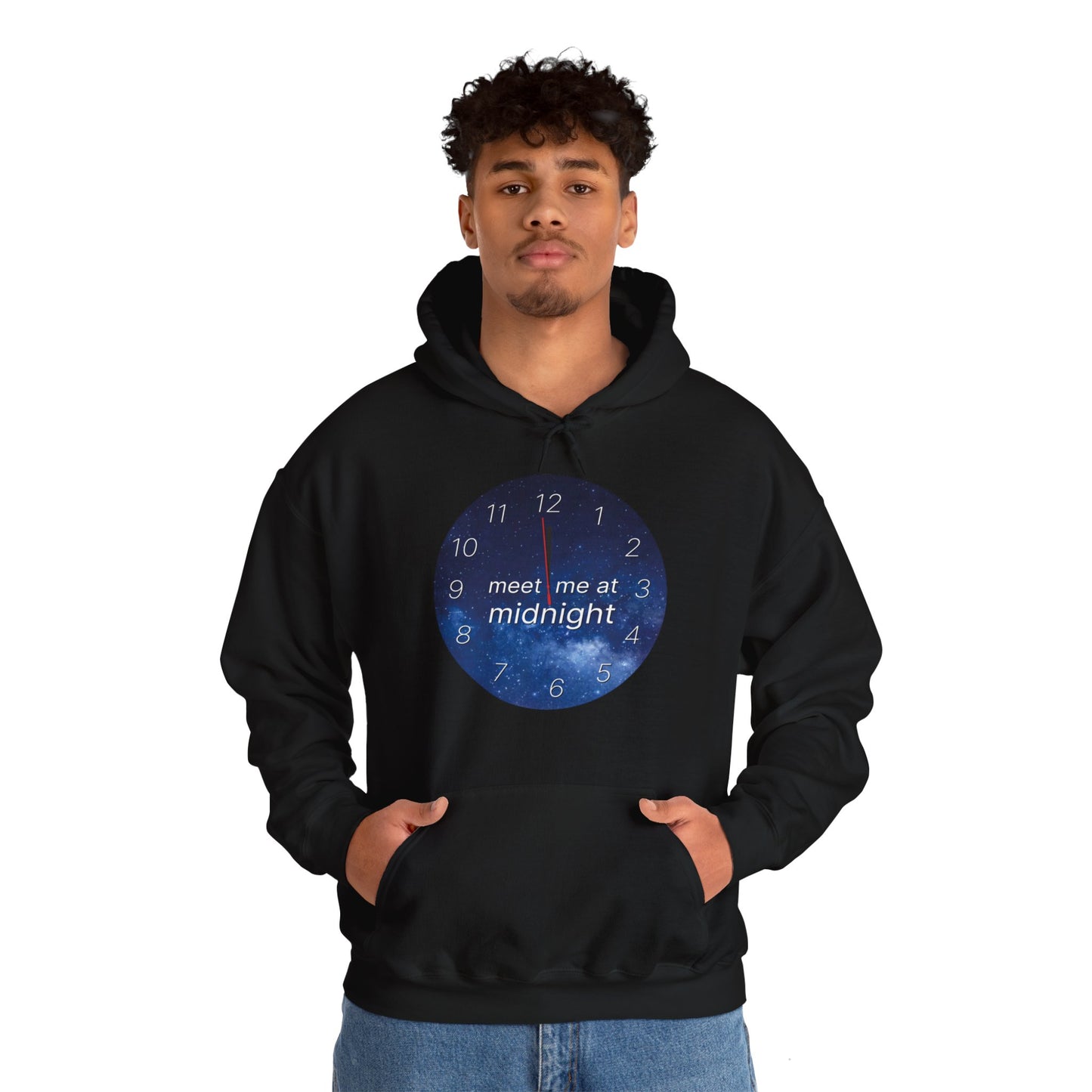 Switshirt with Hood "Meet me at Midnight" - Man