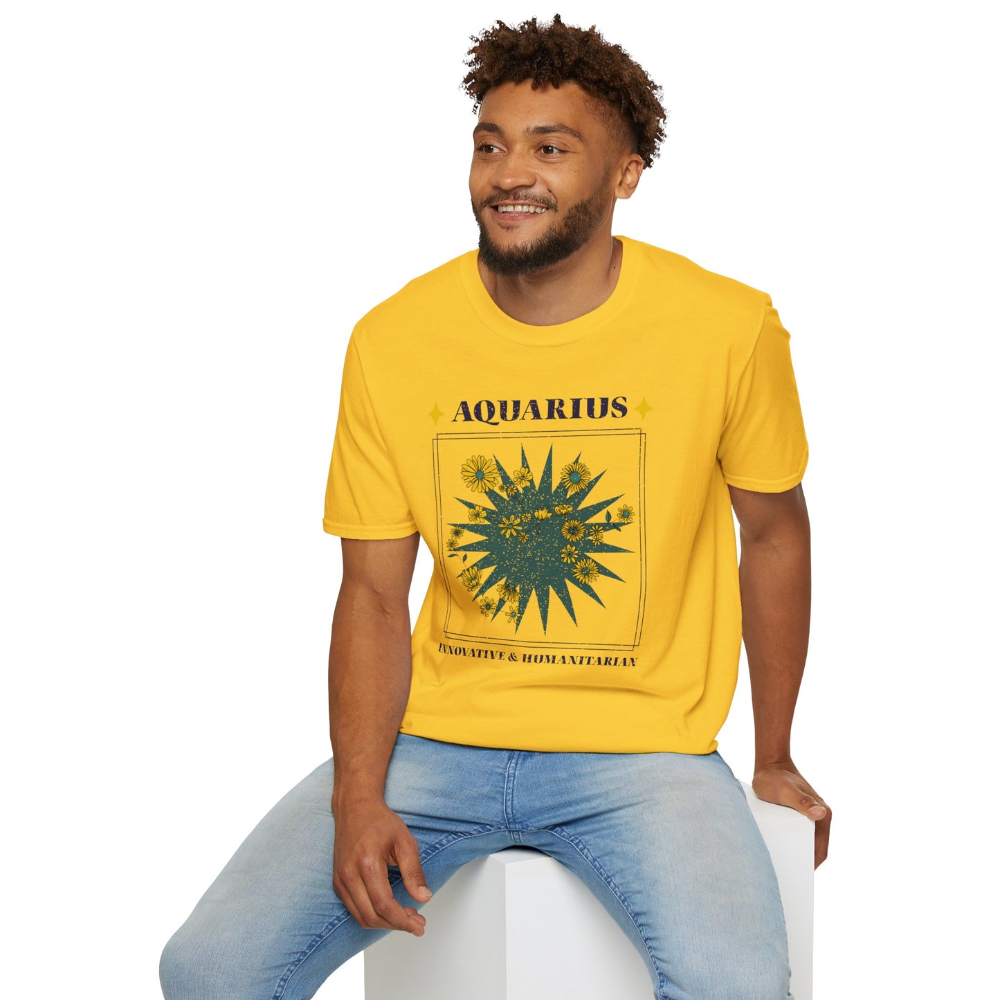 T-Shirt "Aquário: Inovador e Humanitário" - Homem