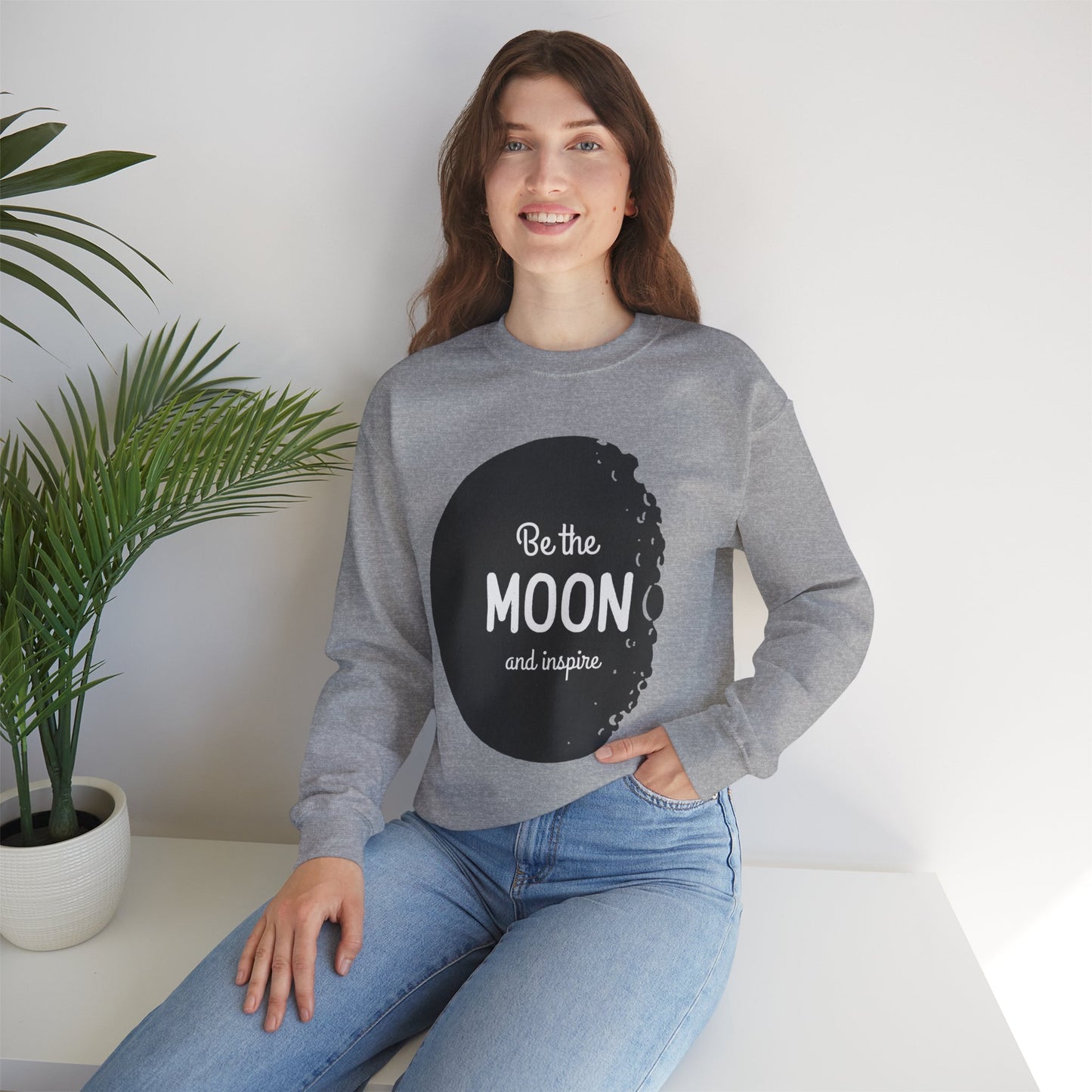 Sweatshirt "Seja a Lua e Inspire" - Mulher