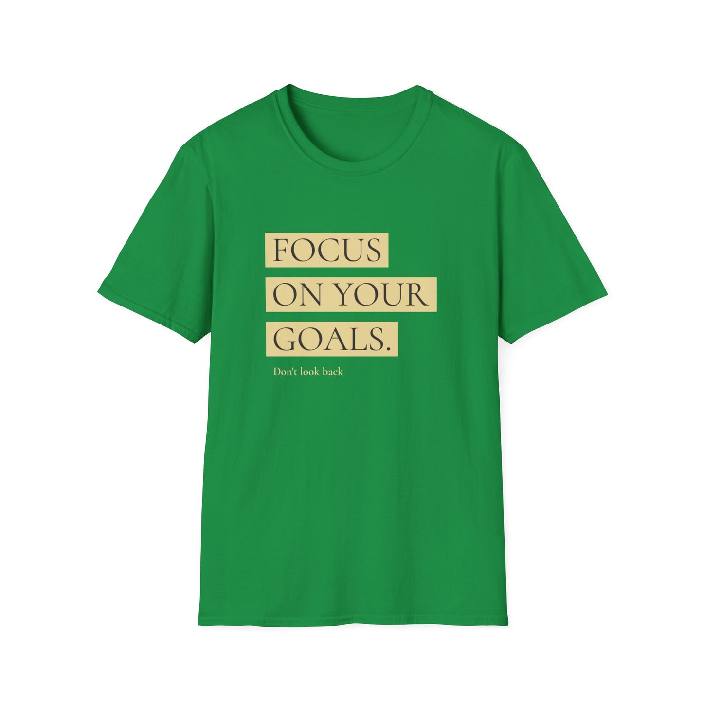 "T-shirt 'Focus on Your Goals, Don't Look Back' | Man | Romero's: Style with Intention"