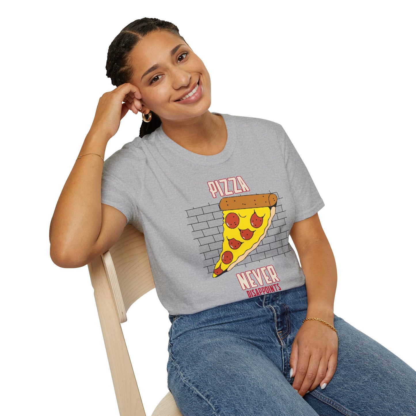 T-shirt "Pizza Nunca Decepciona" - Mulher