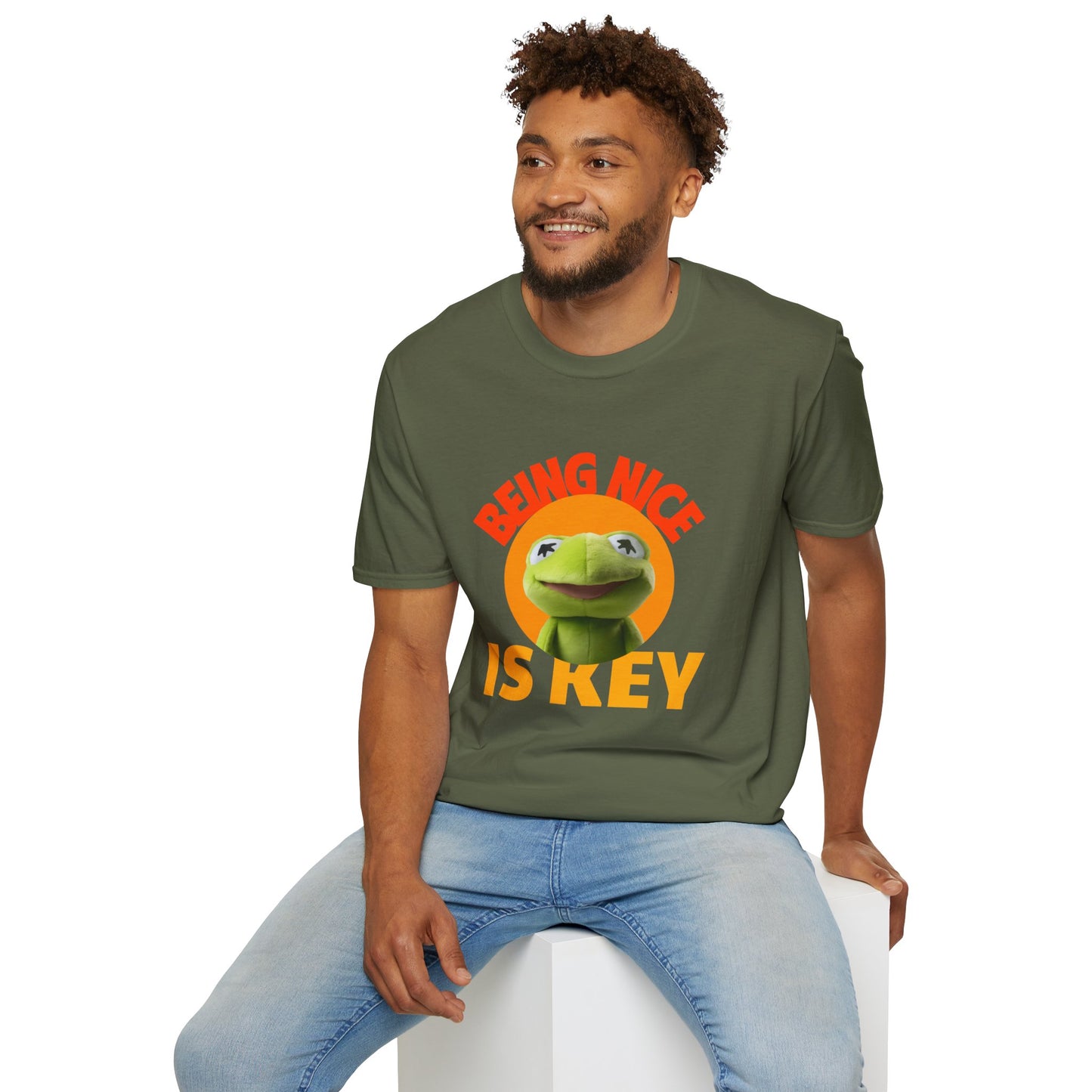 T-Shirt "Ser simpático é a chave" - ​​Homem