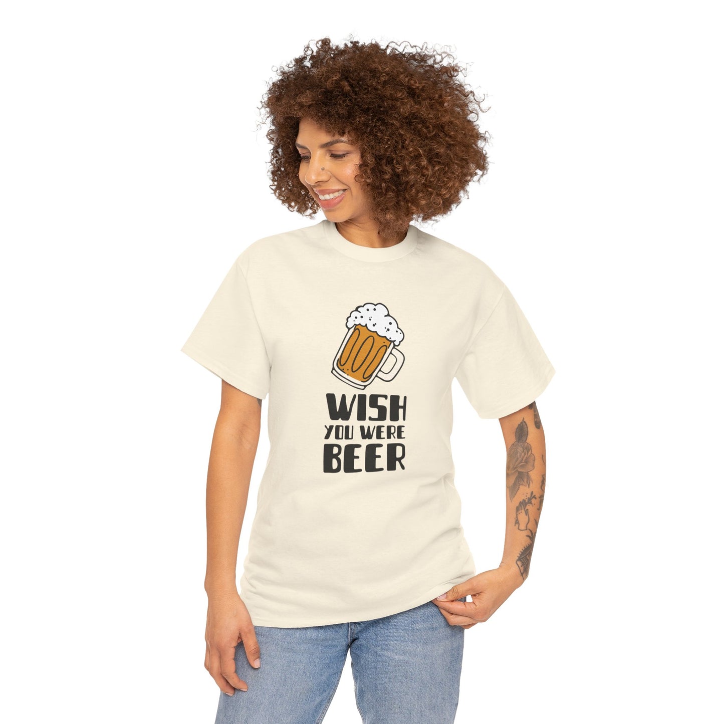 Camiseta feminina "Wish You Were Beer" - Camiseta divertida