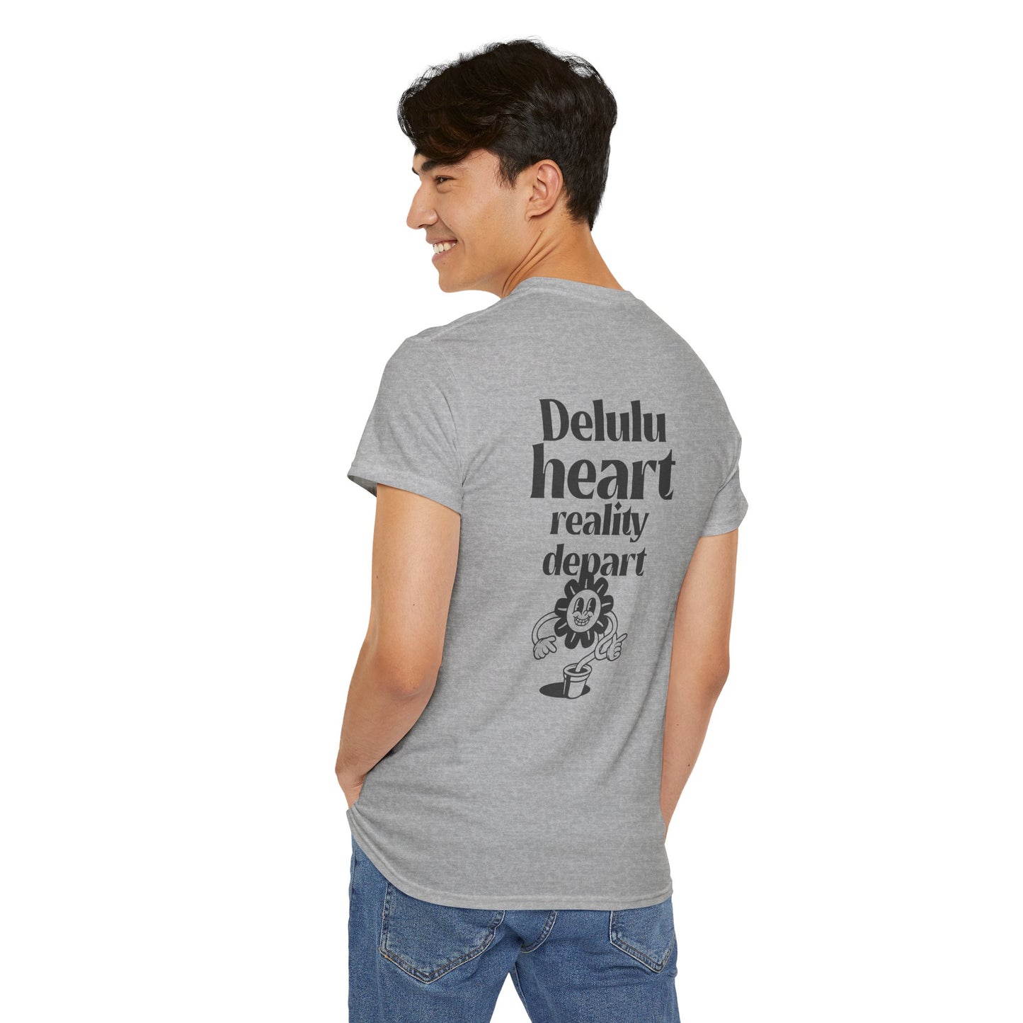 Camiseta -"Delulu Heart, Reality Depart" - Masculino - Romero's