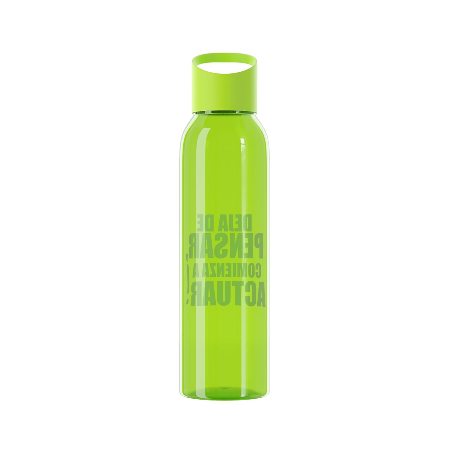 Reusable Sky Bottle - "Stop Thinking, Start Acting!"