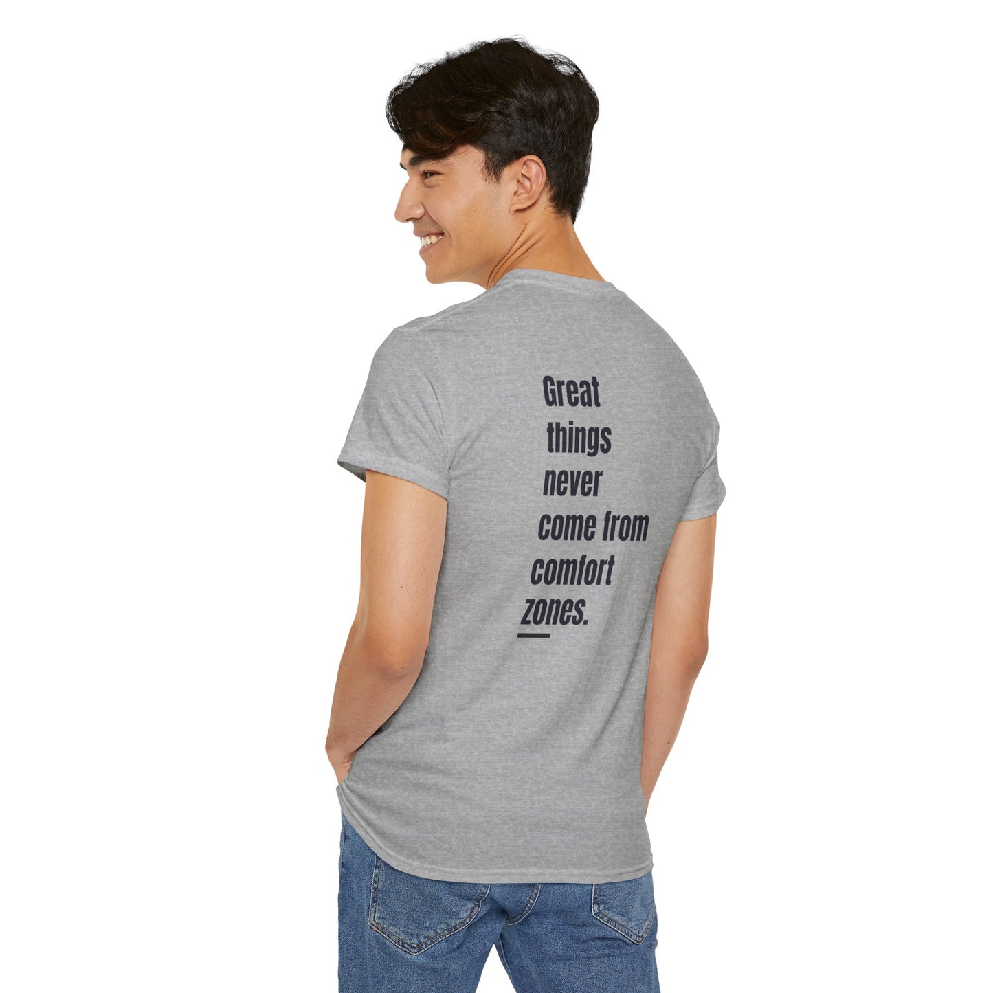 T-shirt - "Grandes coisas nunca vêm de zonas de conforto" | Homens | Romero