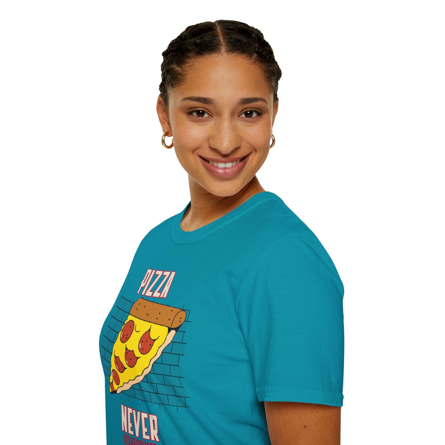 T-shirt "Pizza Nunca Decepciona" - Mulher