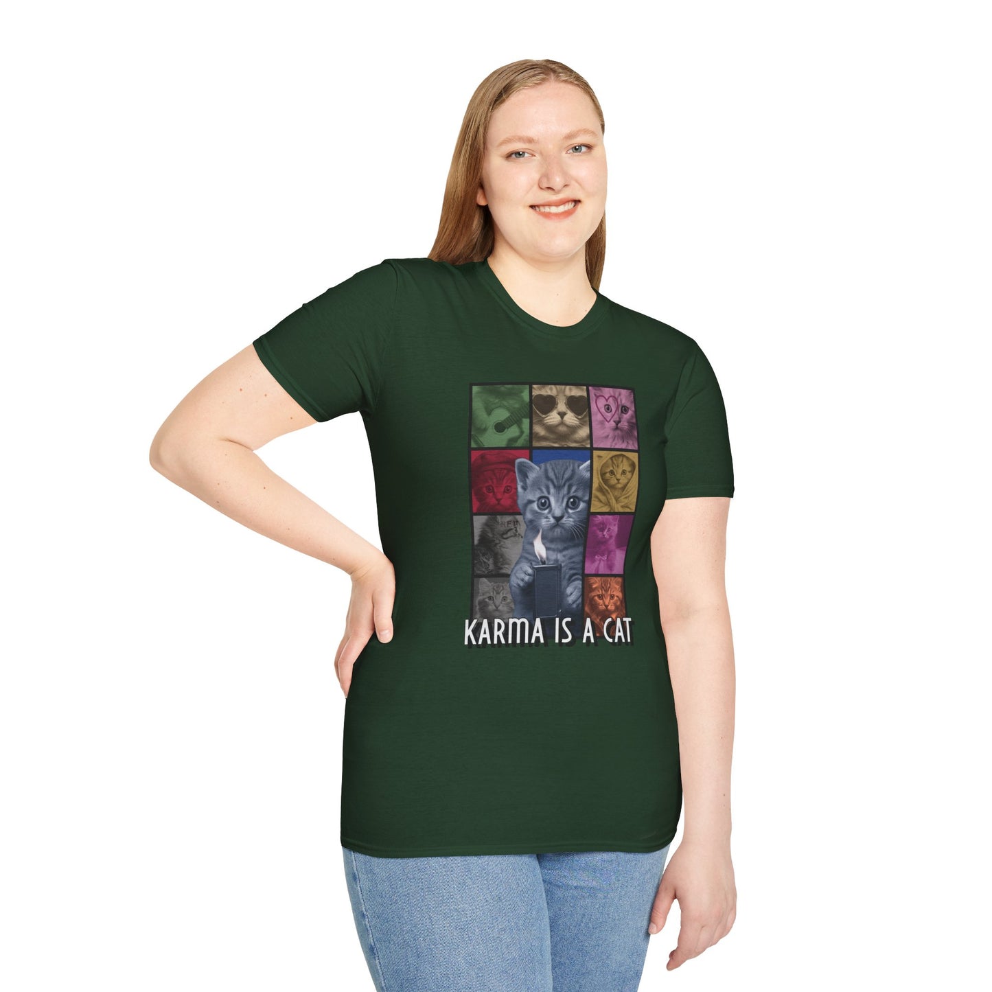 T-shirt "Karma é um Gato" - Mulher