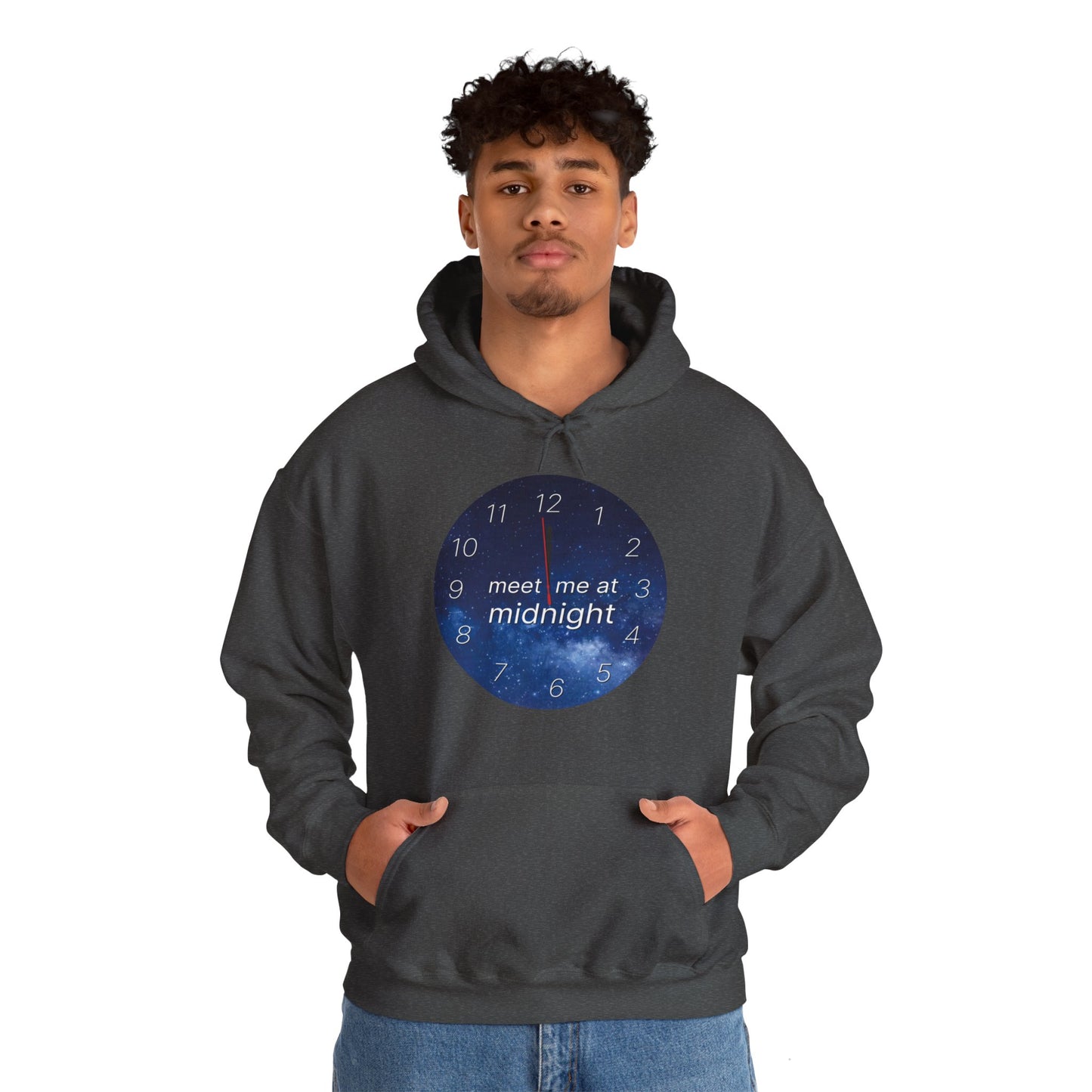 Switshirt with Hood "Meet me at Midnight" - Man