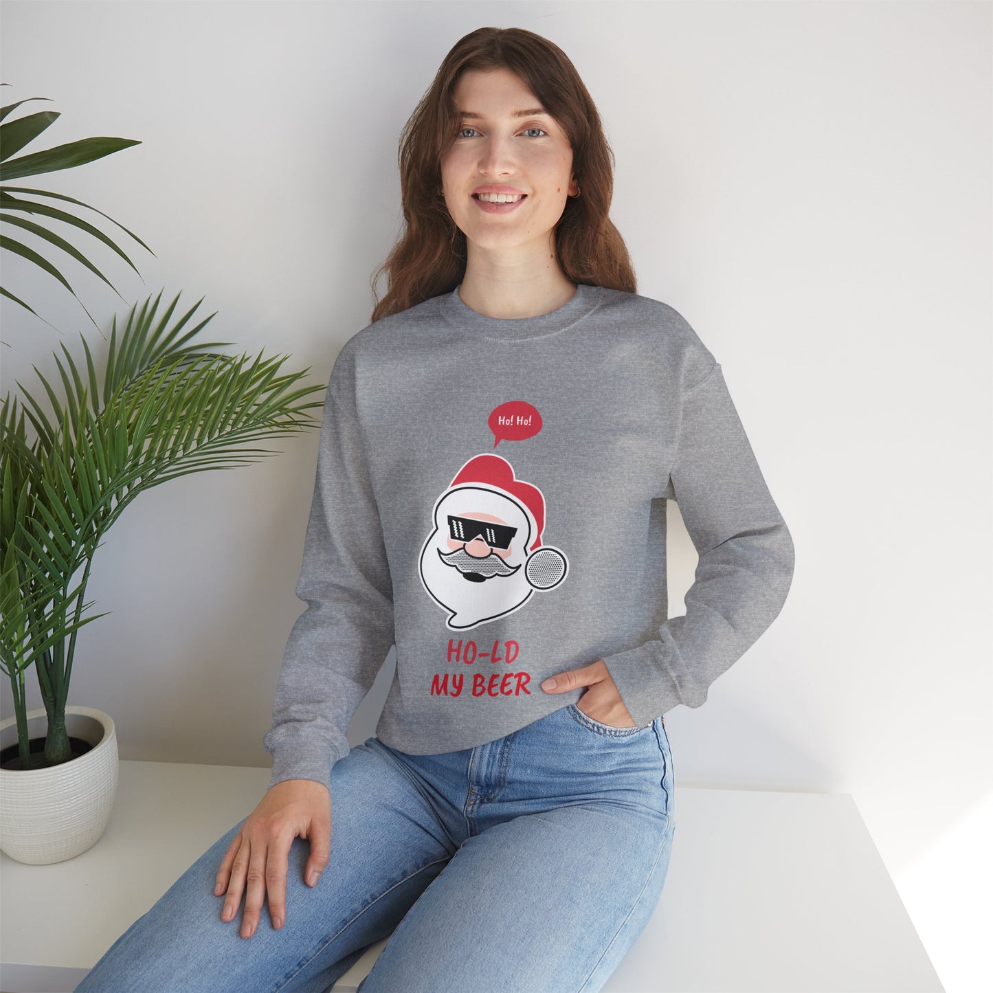 Sweatshirt "Ho-ld my beer" - Woman