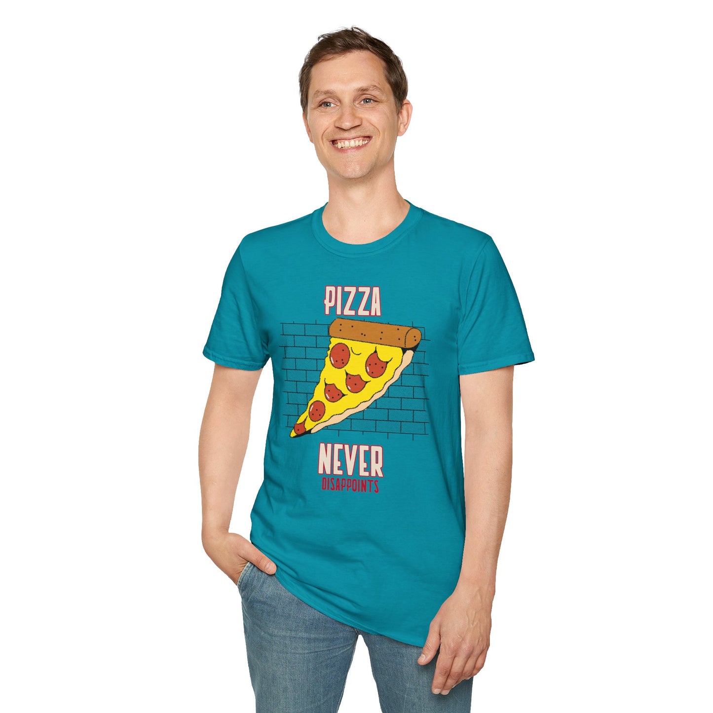 T-shirt "Pizza Nunca Decepciona" - Homem