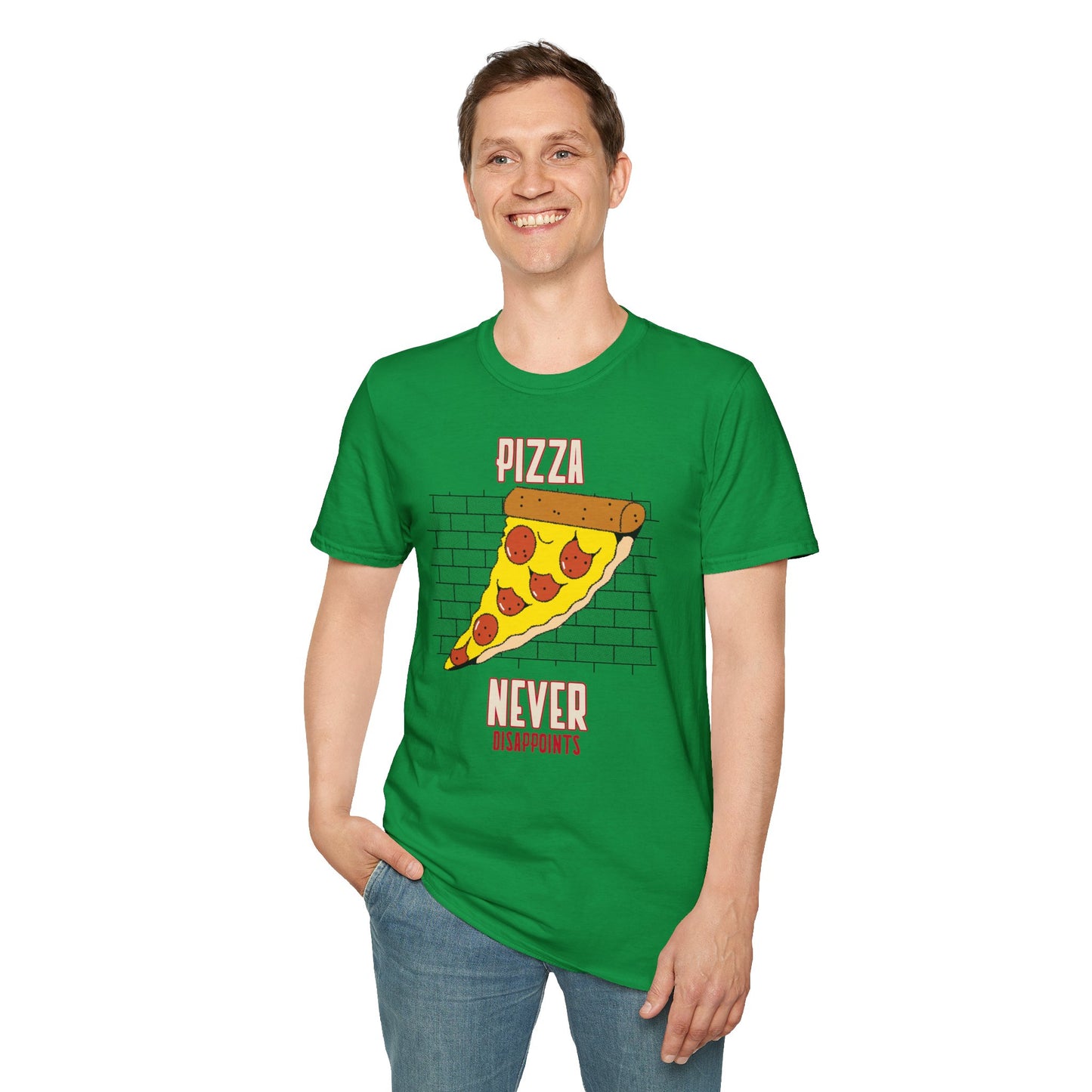 T-shirt "Pizza Nunca Decepciona" - Homem