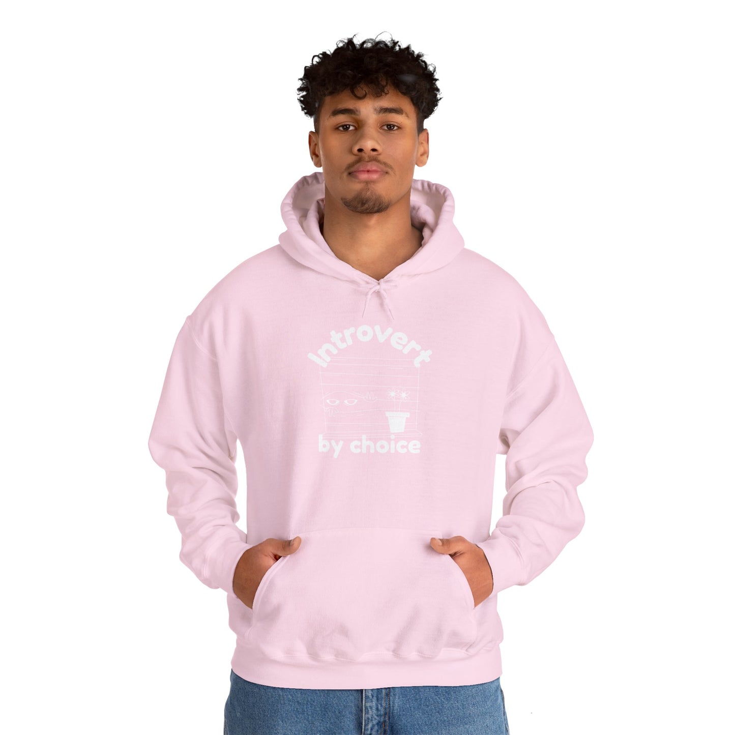 "Introvert by choice" Hooded Sweatshirt - Man