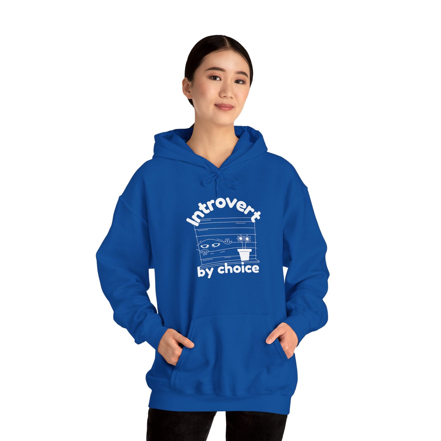 "Introvert by choice" Hooded Sweatshirt - Woman