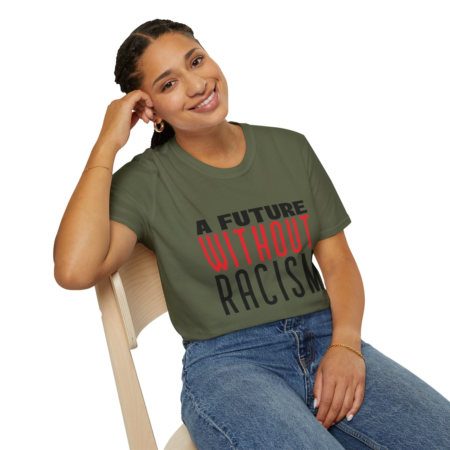 T-shirt  'A Future Without Racism'  | Woman | Un Paso Hacia un Mundo Más Inclusivo en Romero's