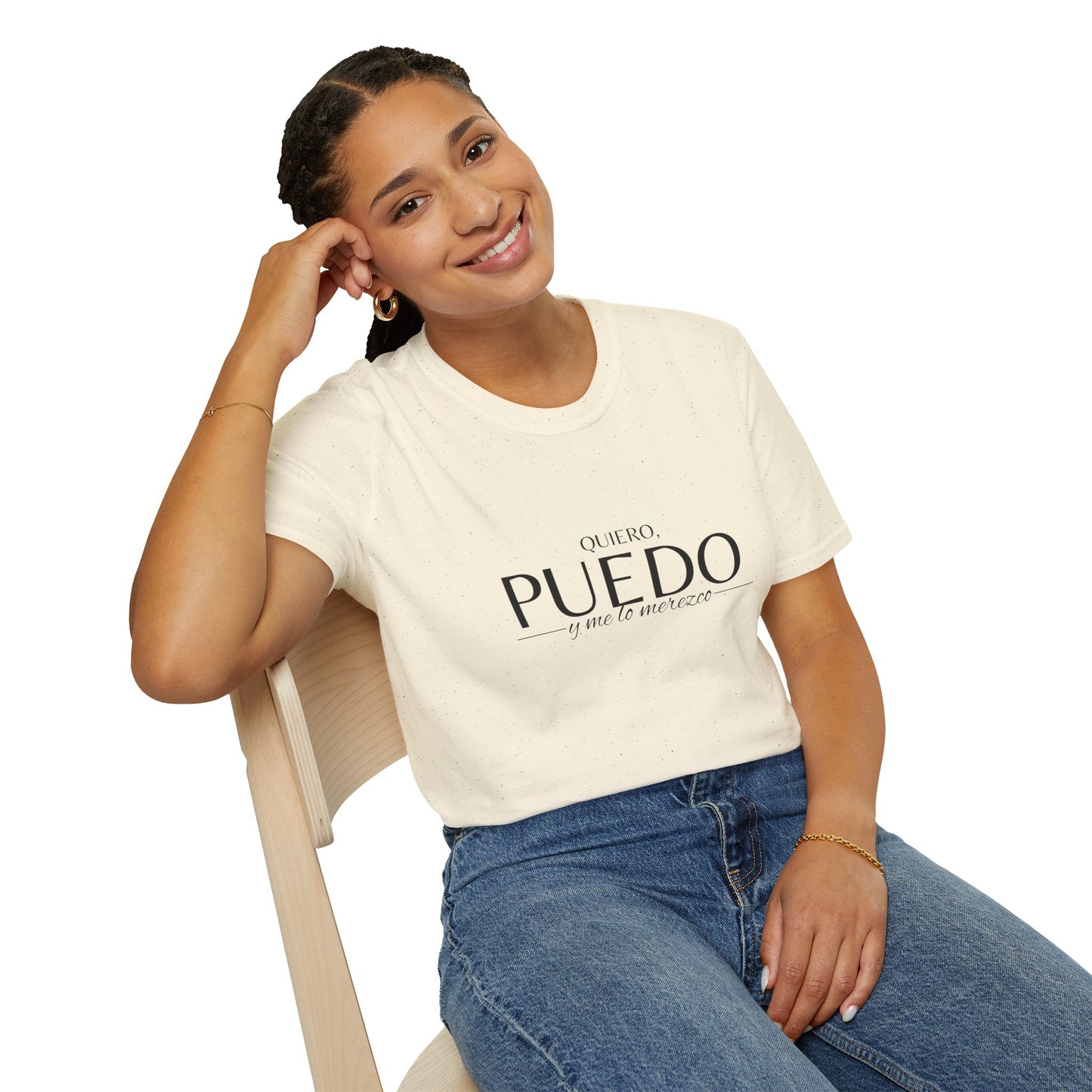 T-Shirt 'Quiero, Puedo y Me lo Merezco'  | Woman  | Reclama lo Mejor del Universo en Romero's