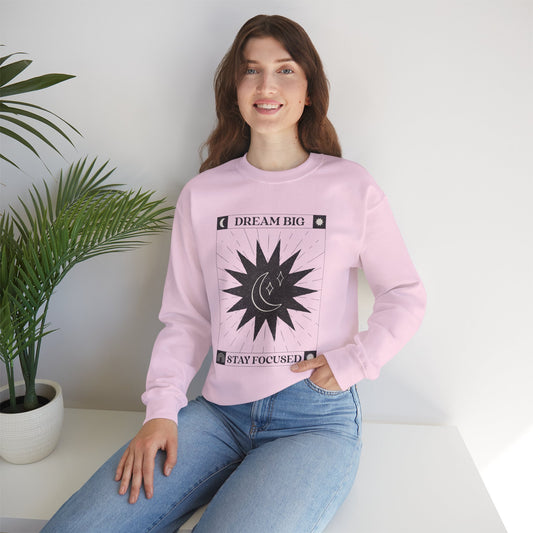 Sweatshirt "Sonhe grande, mantenha o foco" - Mulher