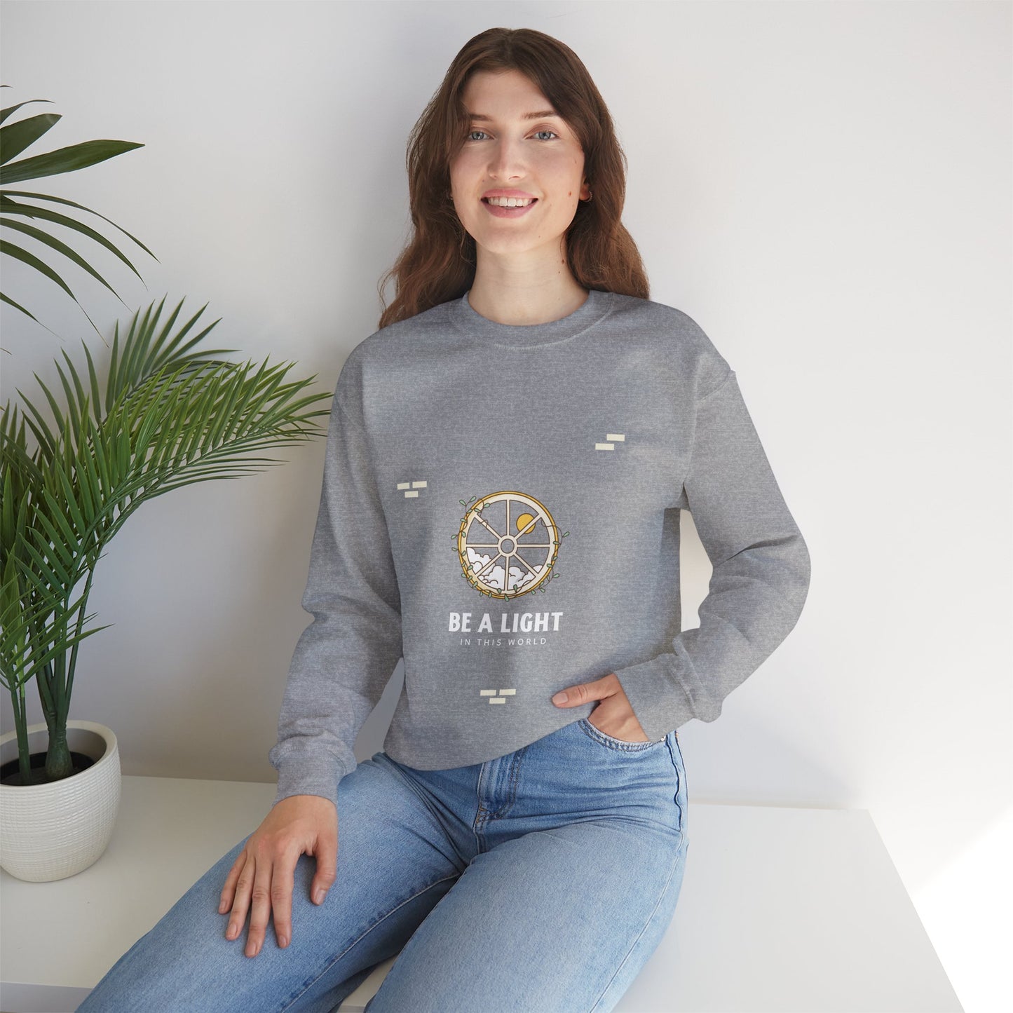 Sweatshirt "Seja uma Luz neste Mundo" - Mulher