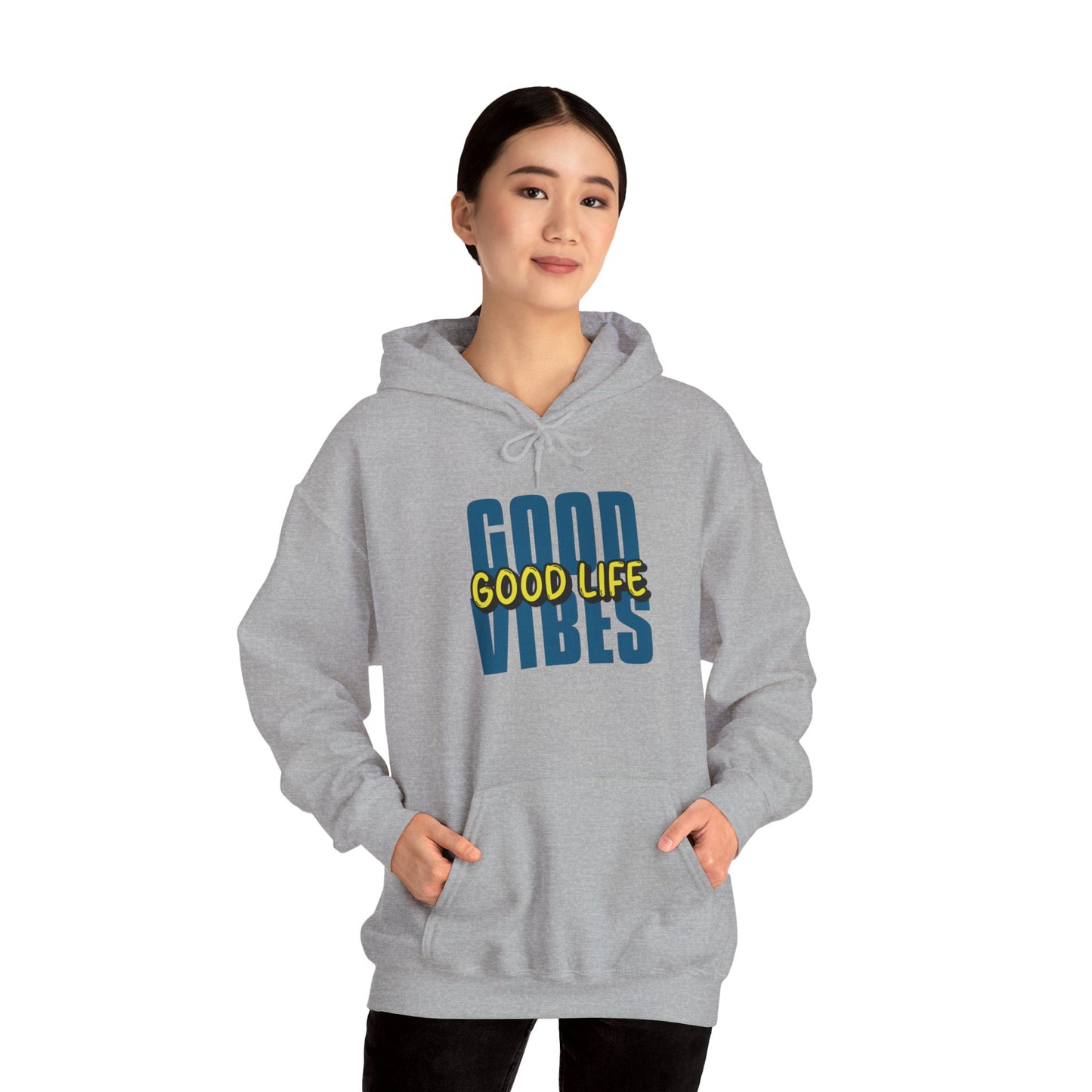 Sweatshirt con capucha "Good Vibes, Good Life" - Woman