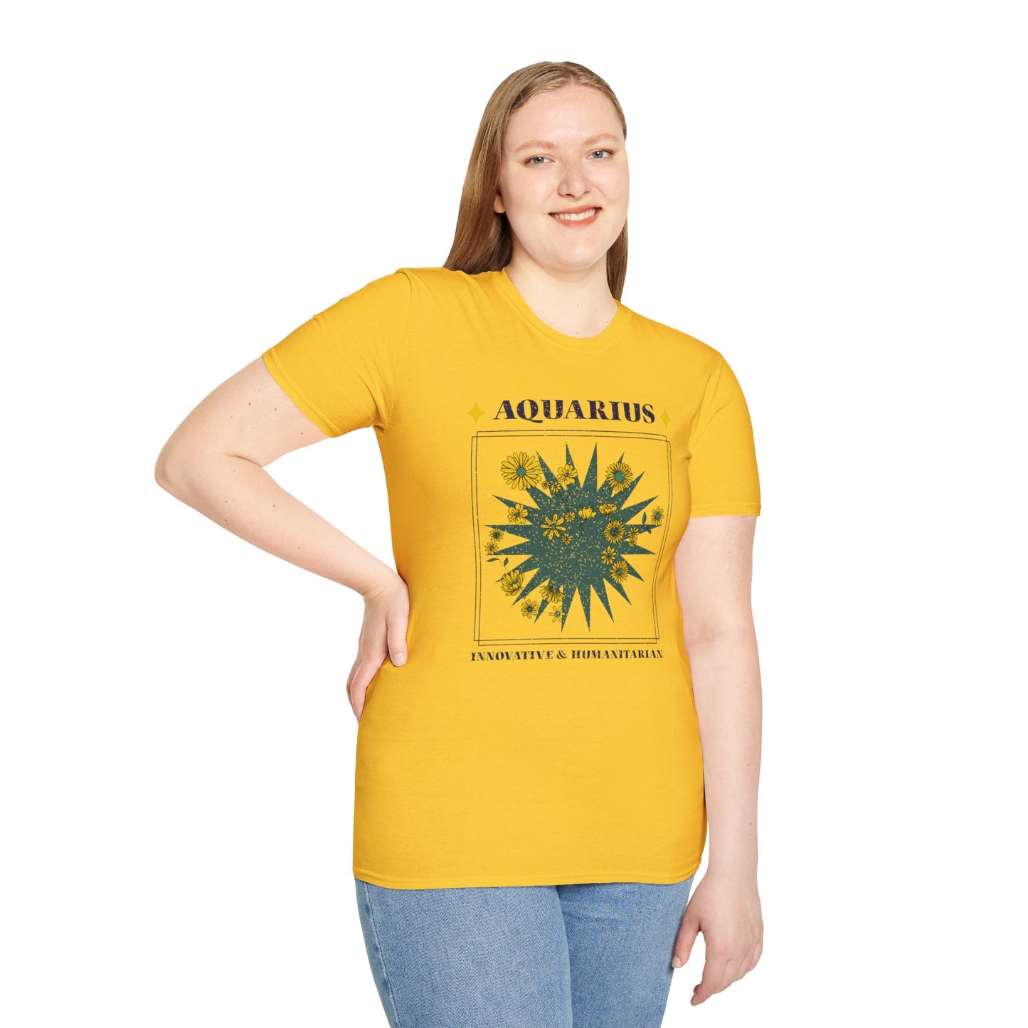 T-Shirt "Aquarius: Inovadora e Humanitária" - Mulher