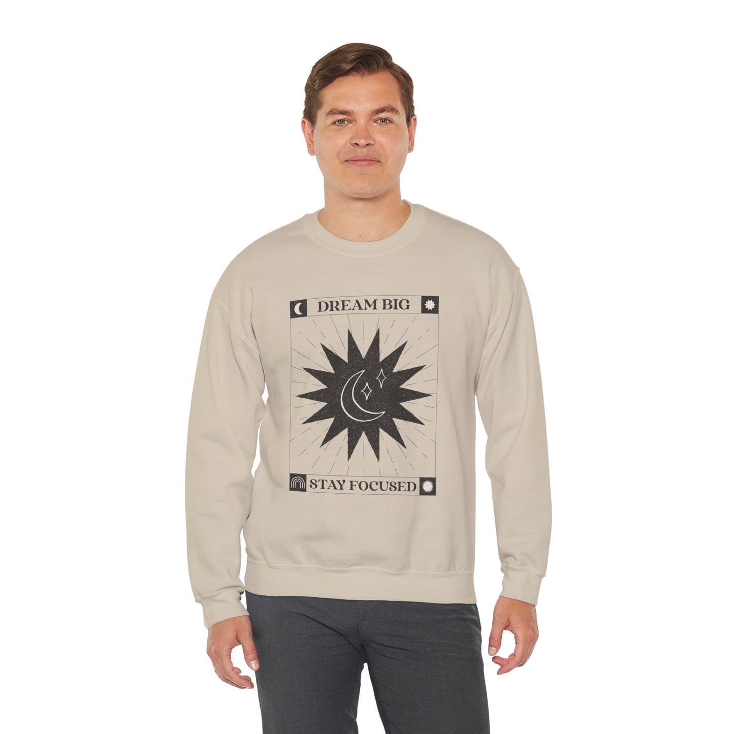 Sweatshirt "Sonhe grande, mantenha o foco" - Homem