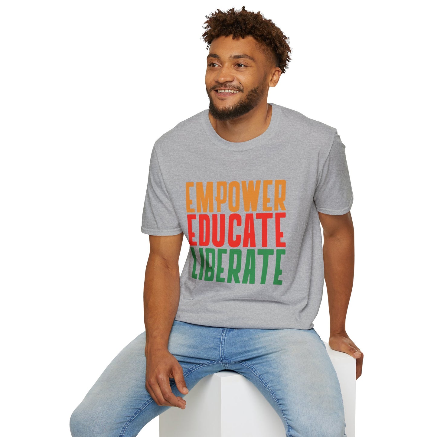 'Empower, Educate, Liberate' T-Shirt: Celebrating Diversity at Romero's | Men