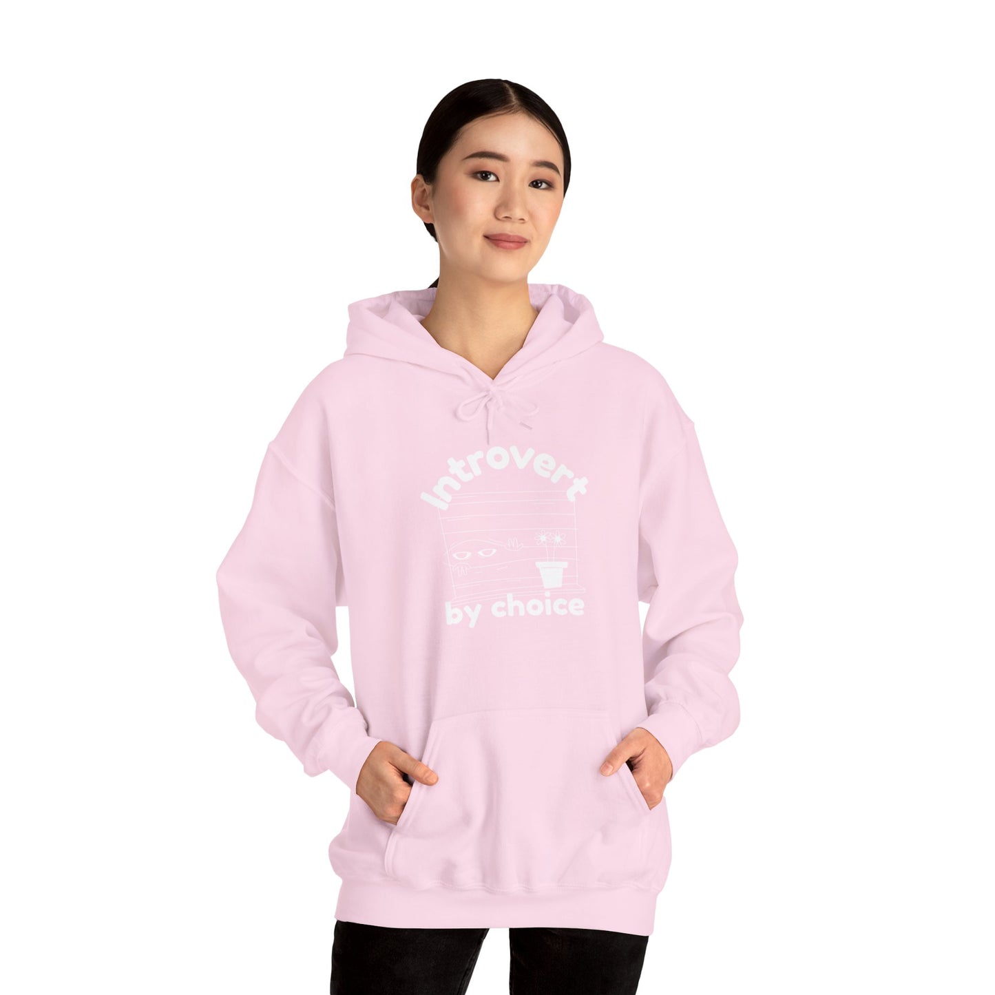 "Introvert by choice" Hooded Sweatshirt - Woman