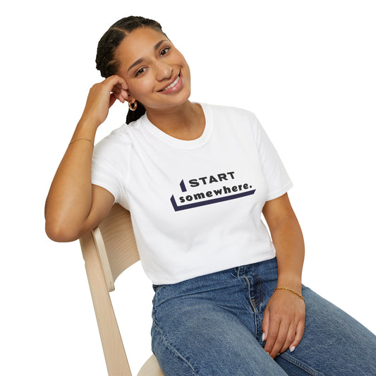 "'Start Somewhere' T-shirt | Women | Romero's: Style with Purpose"