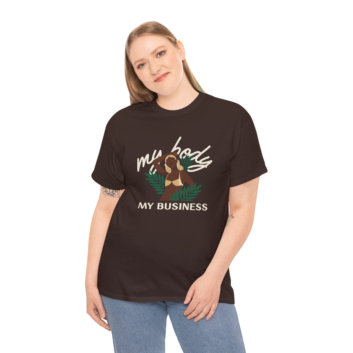 "My Body My Business" - Camiseta de empoderamento feminino - Fique forte com Romero's