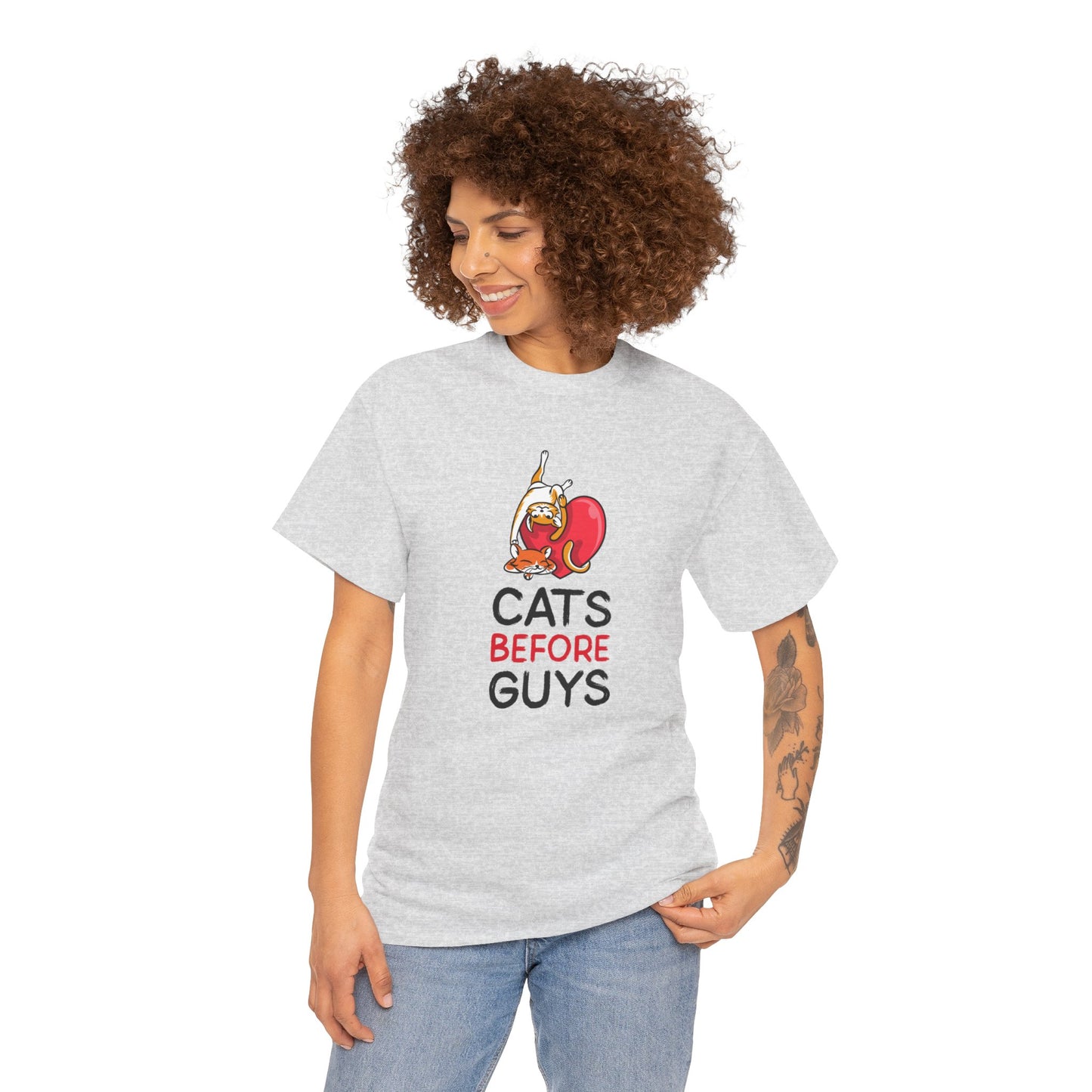 T-shirt - "Cats Before Guys" - Women - Romero's