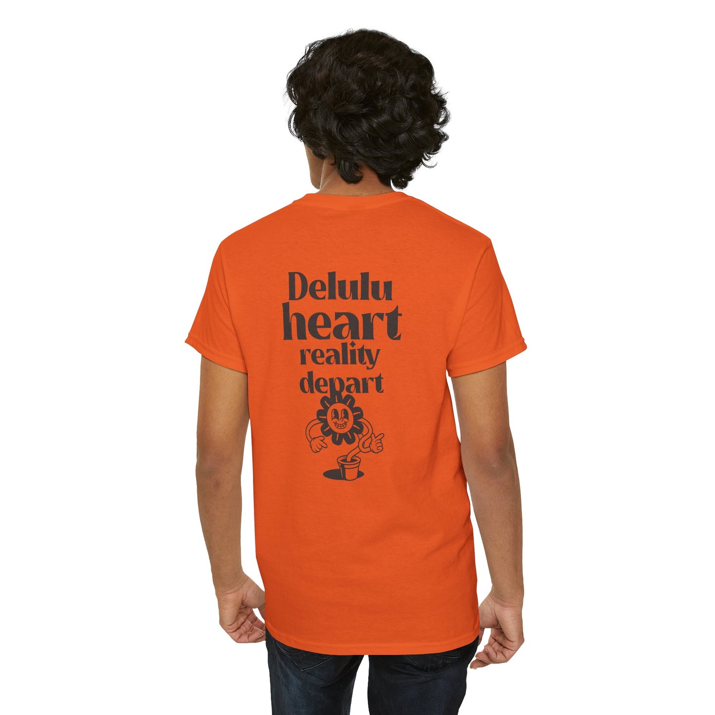 T-shirt -"Delulu Heart, Reality Depart" - Men - Romero's