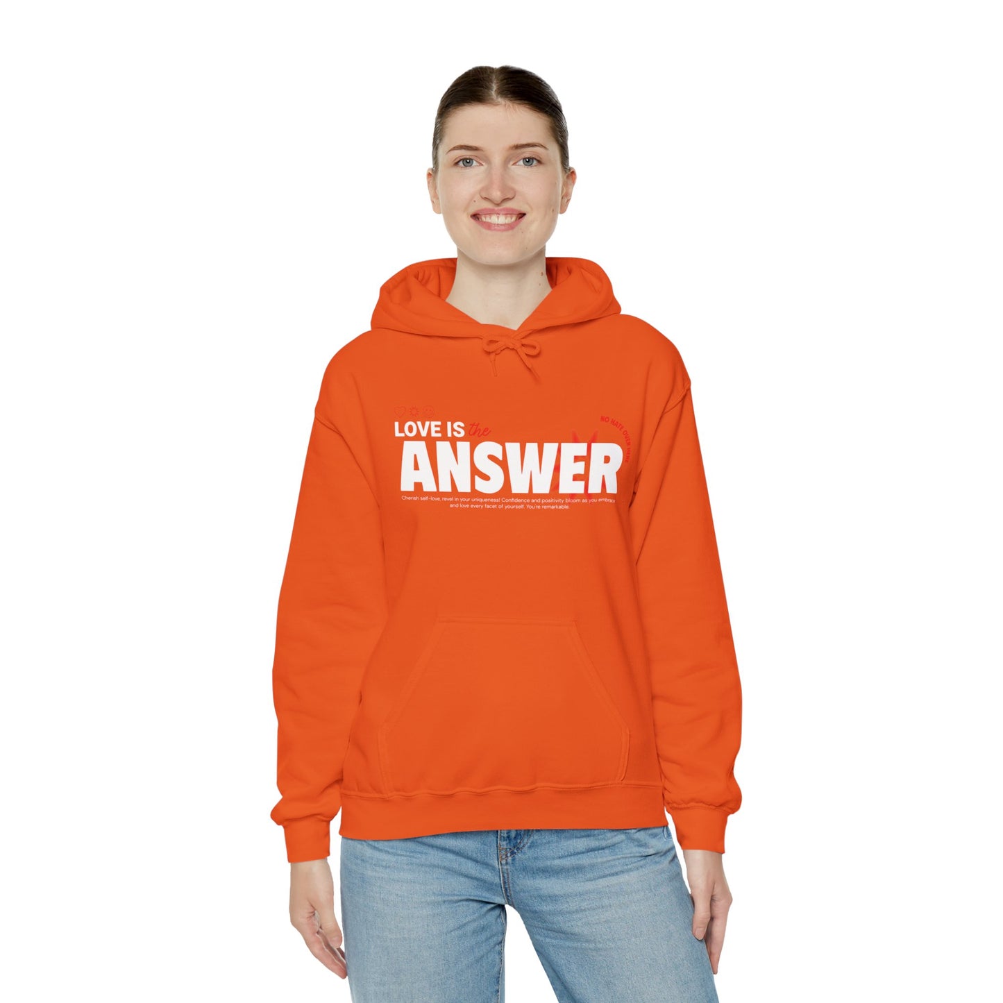 "Love is the answer" hooded sweatshirt