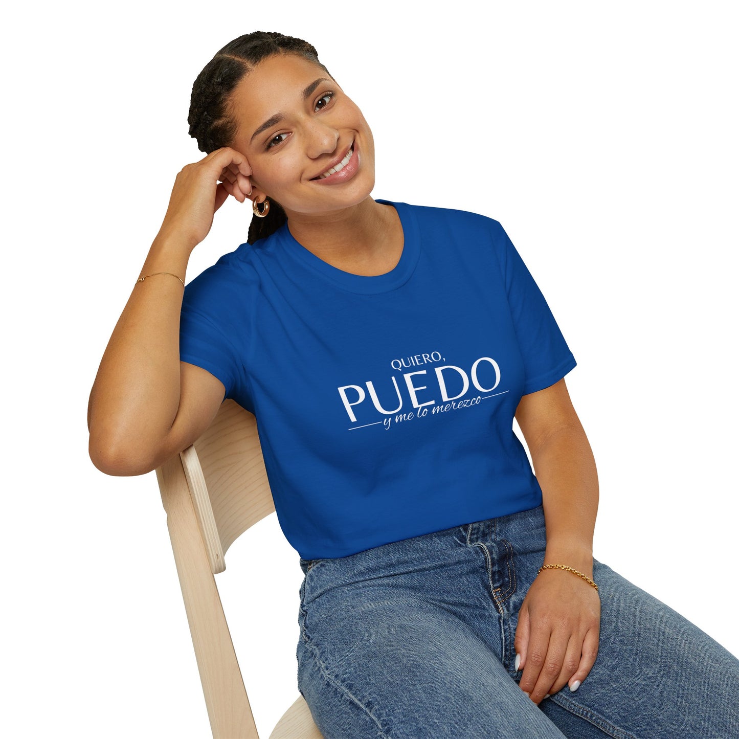 T-Shirt 'Quiero, Puedo y Me lo Merezco'  | Woman  | Reclama lo Mejor del Universo en Romero's