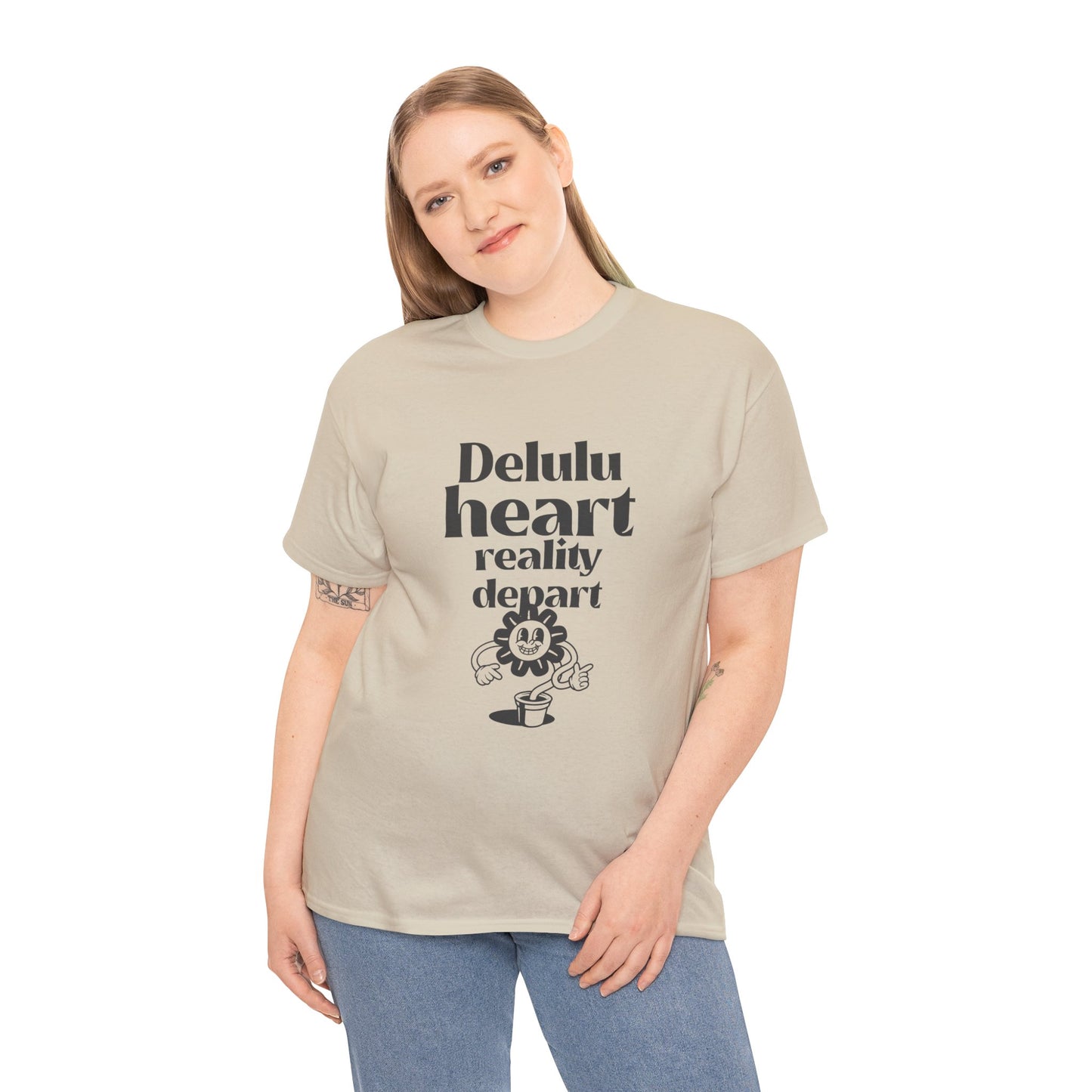 T-shirt -"Delulu Heart, Reality Depart" - Women - Romero's