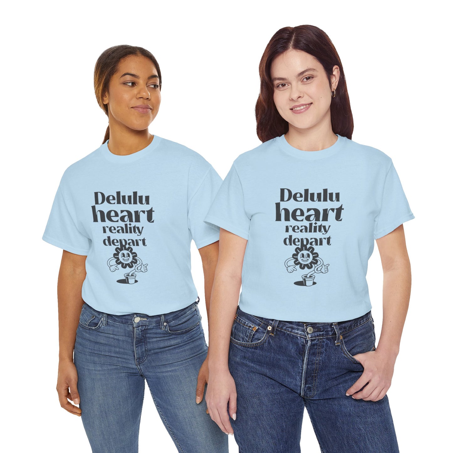 T-shirt -"Delulu Heart, Reality Depart" - Women - Romero's