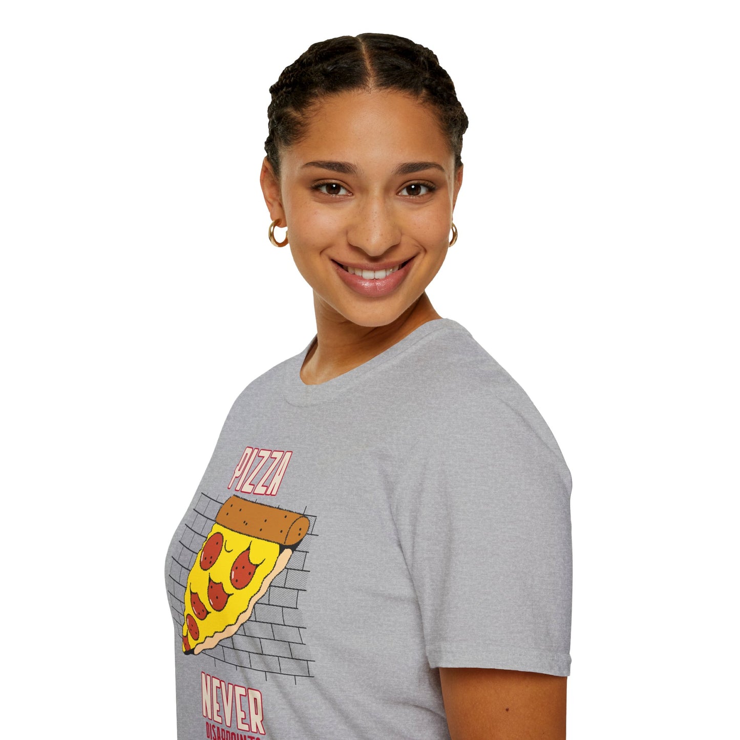 T-shirt "Pizza Nunca Decepciona" - Mulher