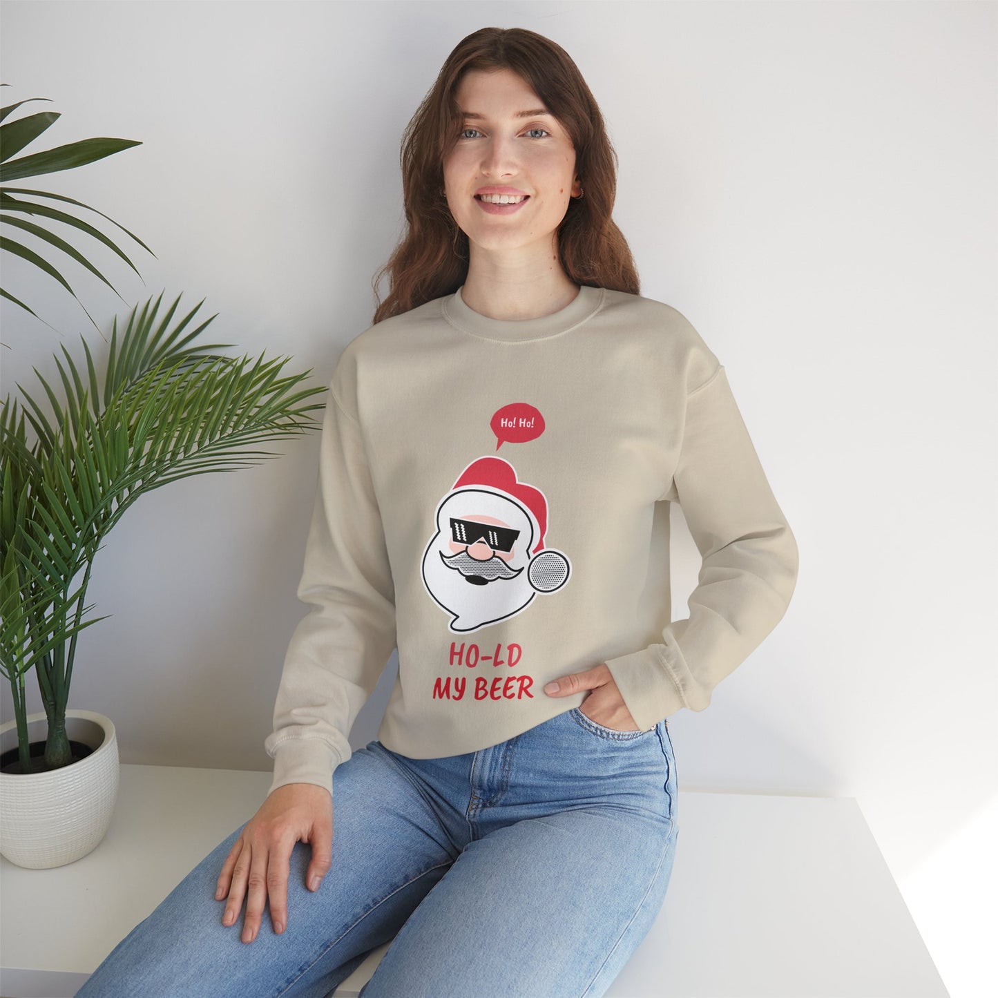 Sweatshirt "Ho-ld my beer" - Woman