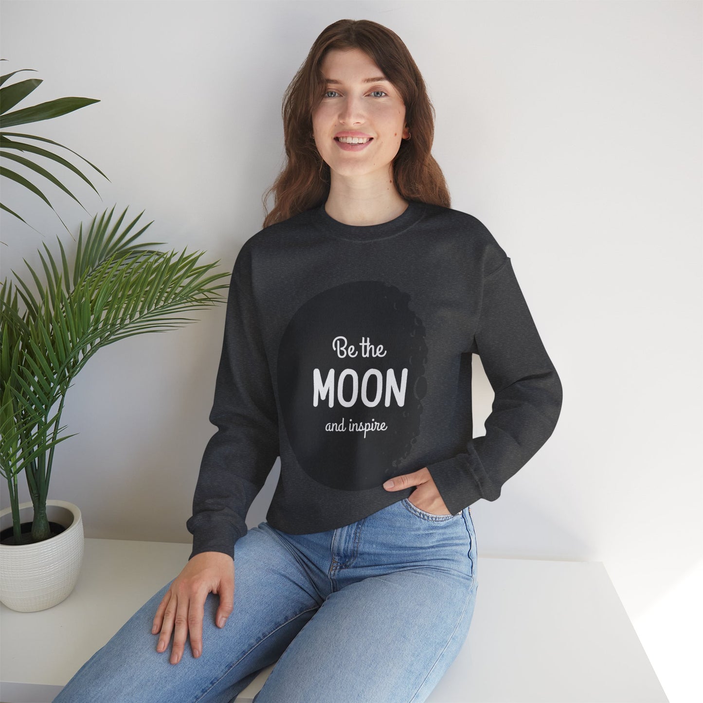 Sweatshirt "Seja a Lua e Inspire" - Mulher