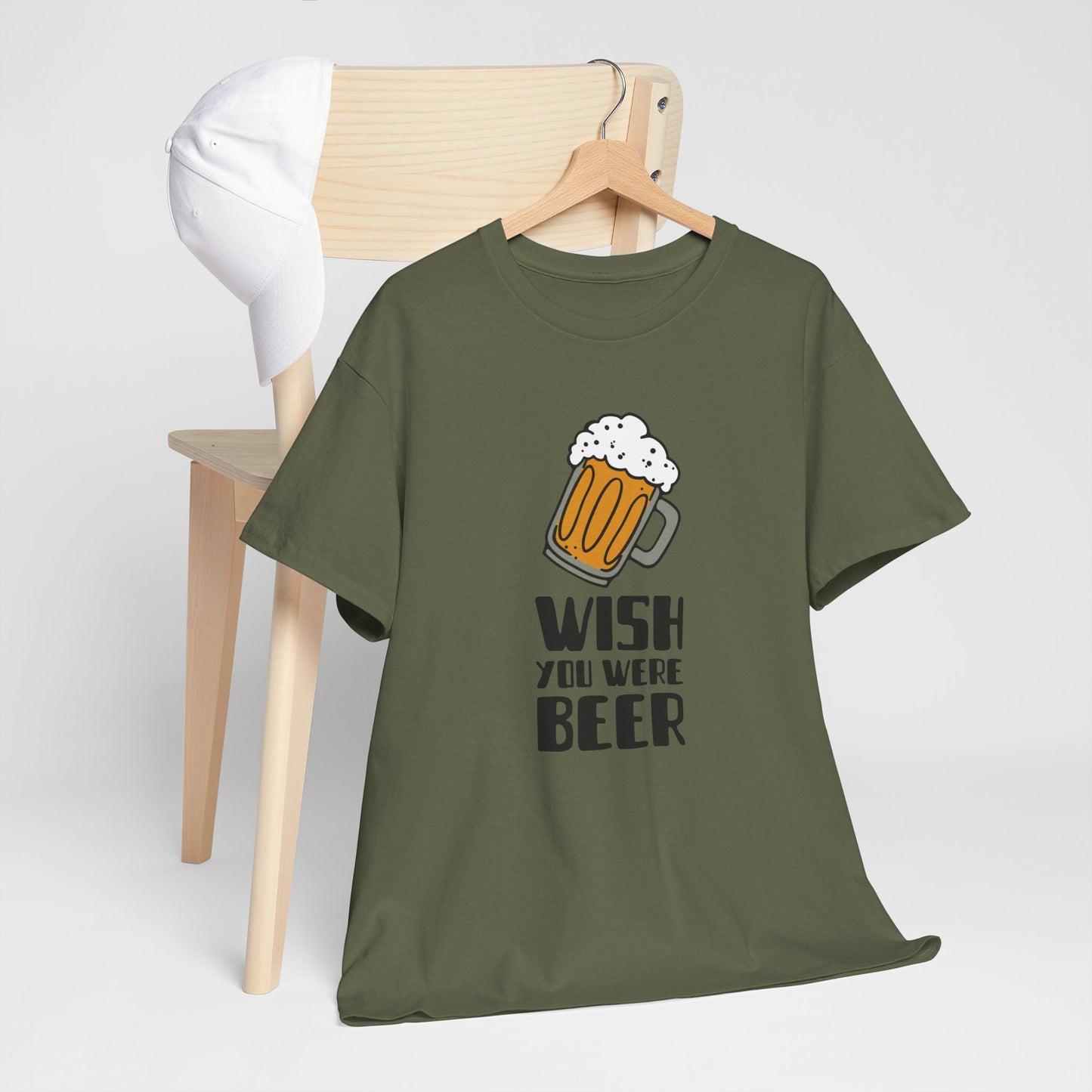 "Wish You Were Beer" Men's T-Shirt - Casual Comfort with a Twist by Romero's