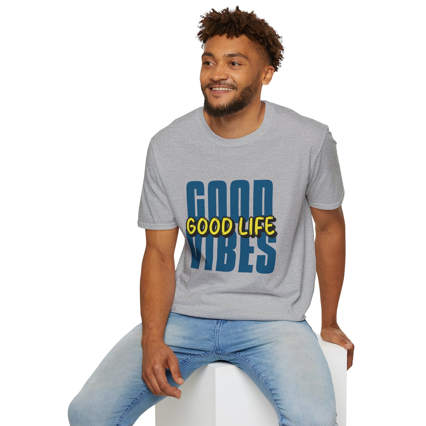 T-Shirt "Boas Vibrações, Boa Vida" - Homem