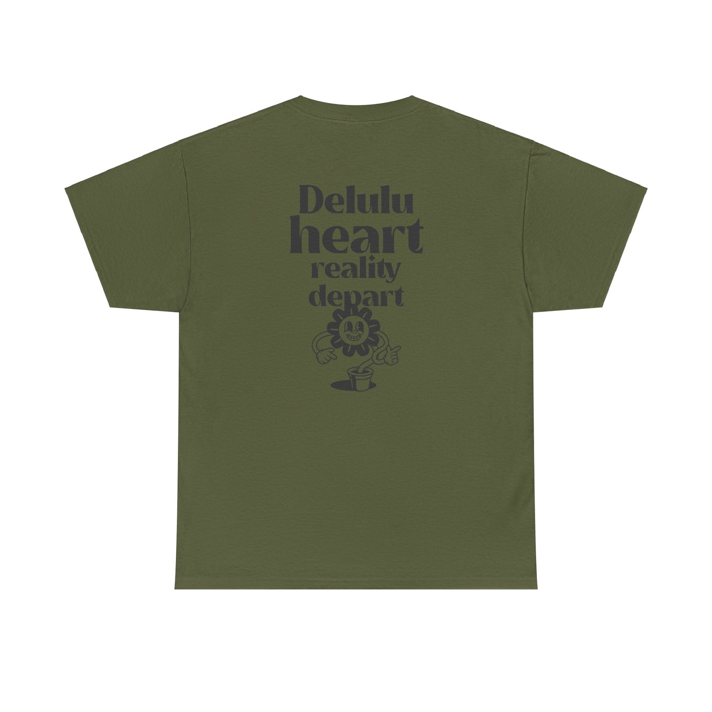 T-shirt -"Delulu Heart, Reality Depart" - Men - Romero's