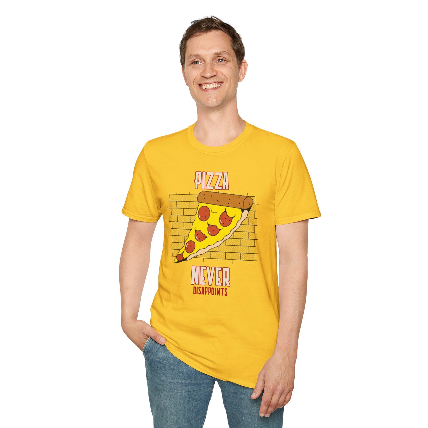 T-shirt "Pizza Nunca Decepciona" - Homem