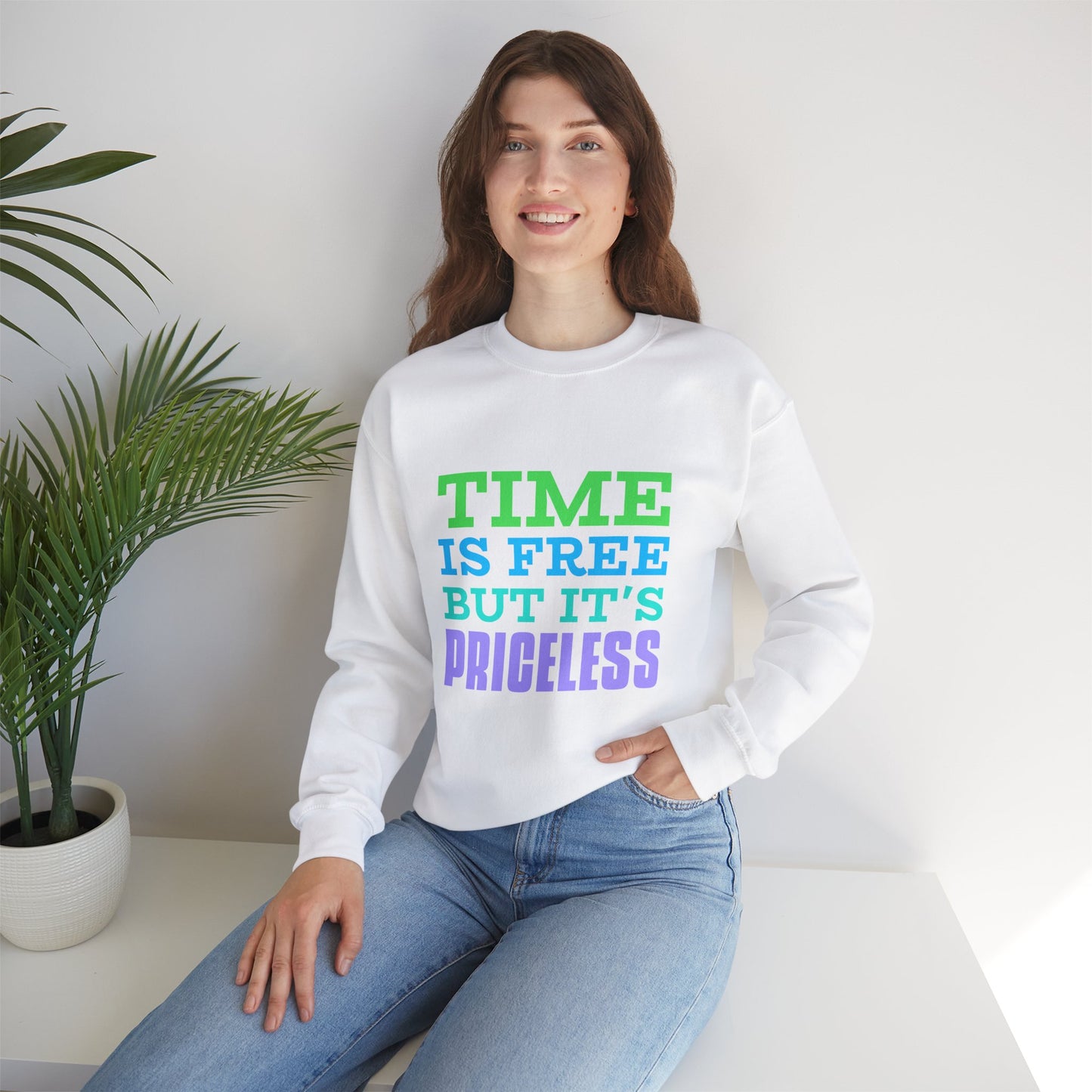 Sweatshirt "O tempo não tem preço" - Mulher