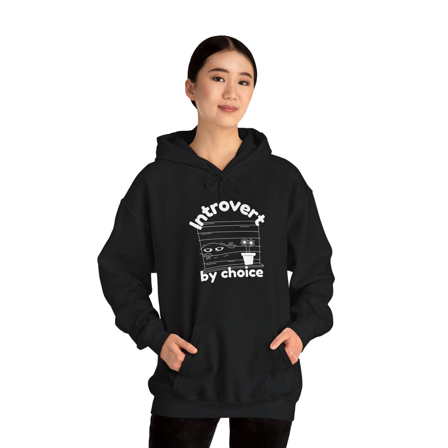 "Introvert by choice" Hooded Sweatshirt - Woman