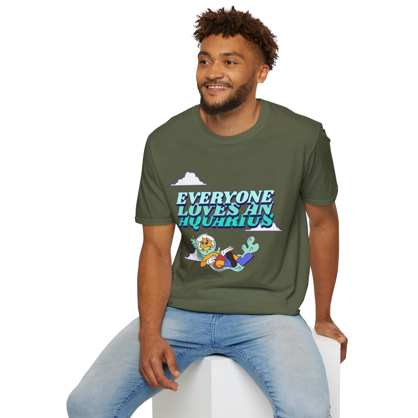 T-Shirt "Everyone loves an Aquarius" | Menu